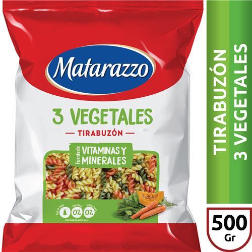 FIDEOS TIRABUZON 3 VEG MATARAZZO x 500g