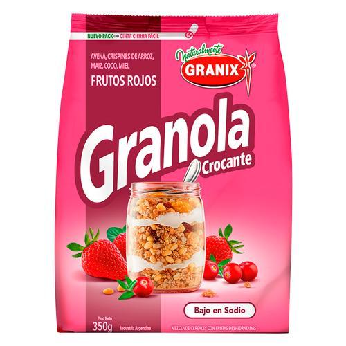 GRANOLA CROCANTE FRUTOS ROJOS GRANIX x 350g