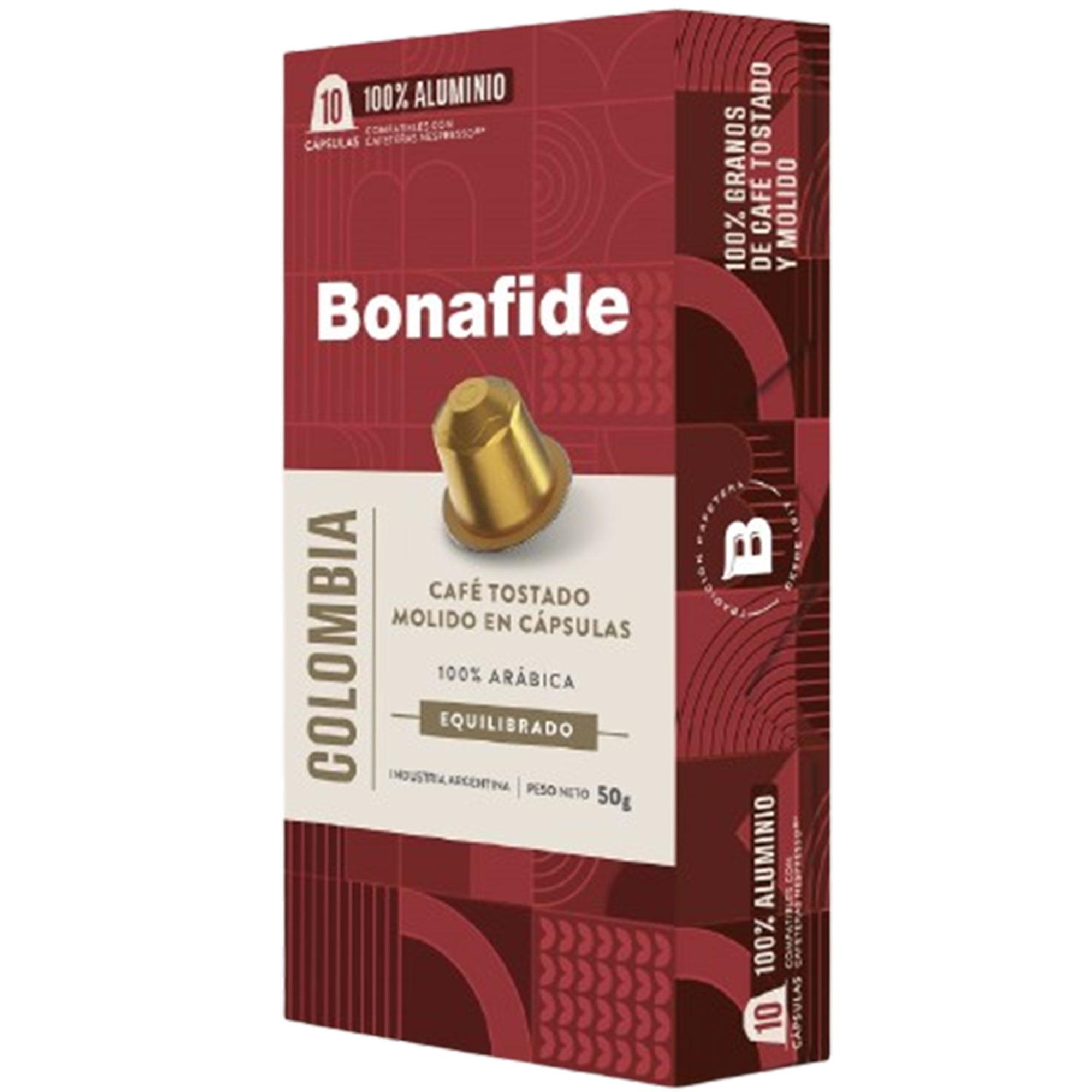 CAPSULAS CAFE COLOMBIA BONAFIDE x 10u
