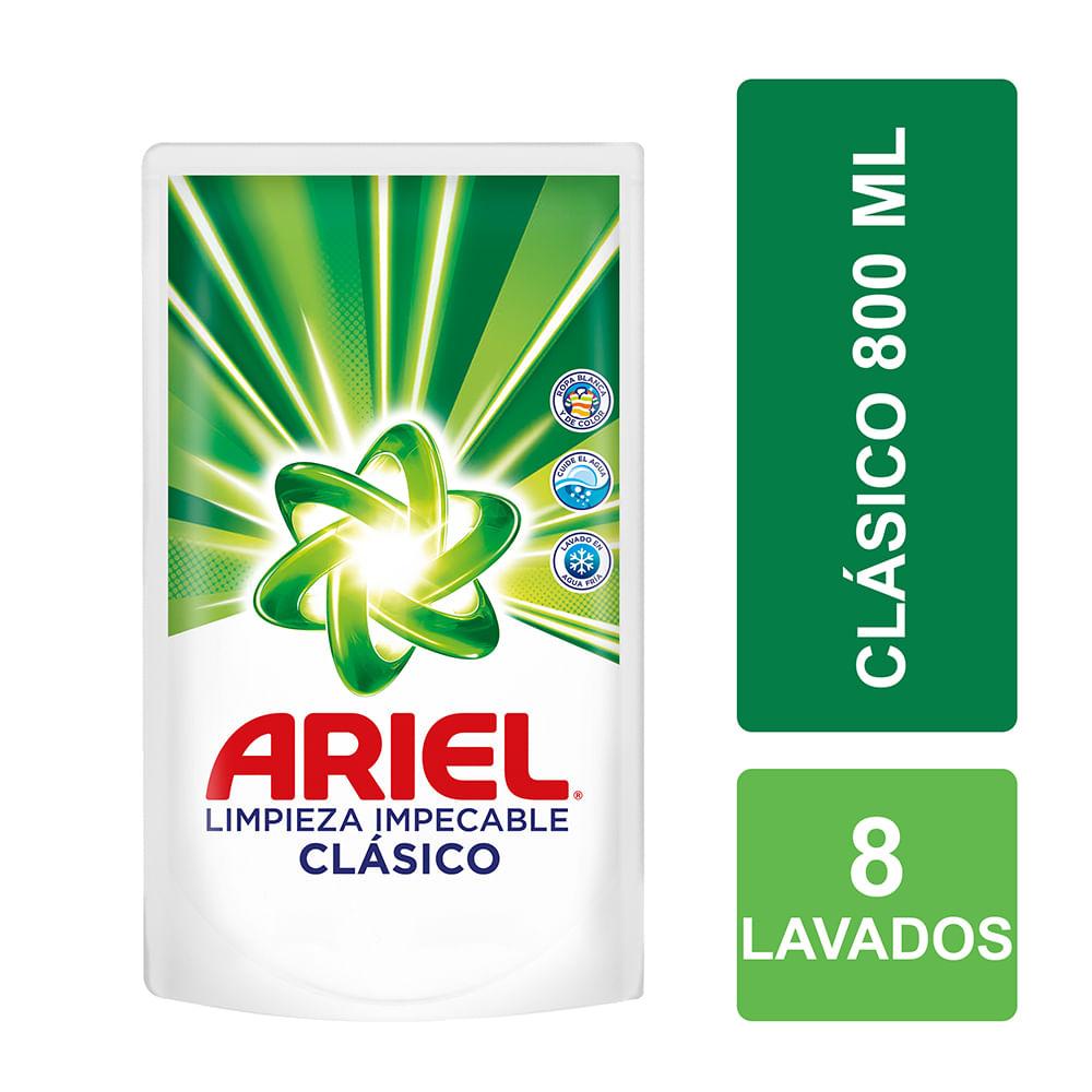 JABON LIQUIDO ARIEL CLAS POUCH x800ml