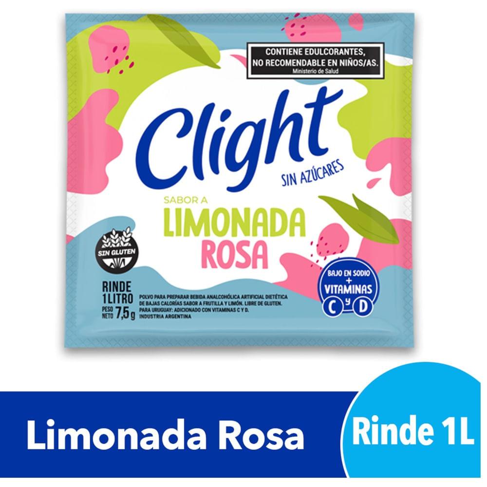 JUGO POLVO LIMONADA ROSA CLIGHT x 7.5g