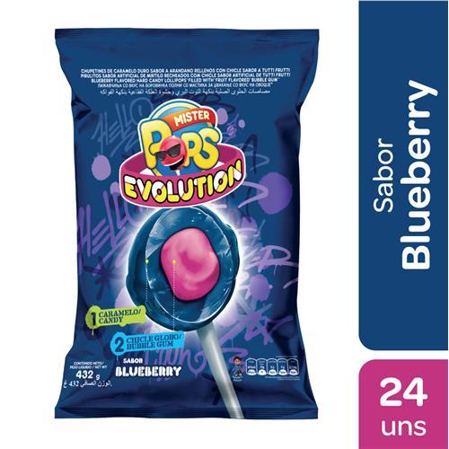 CHUPETIN MR POPS EVOLUTION BLUEBERRY x 24u