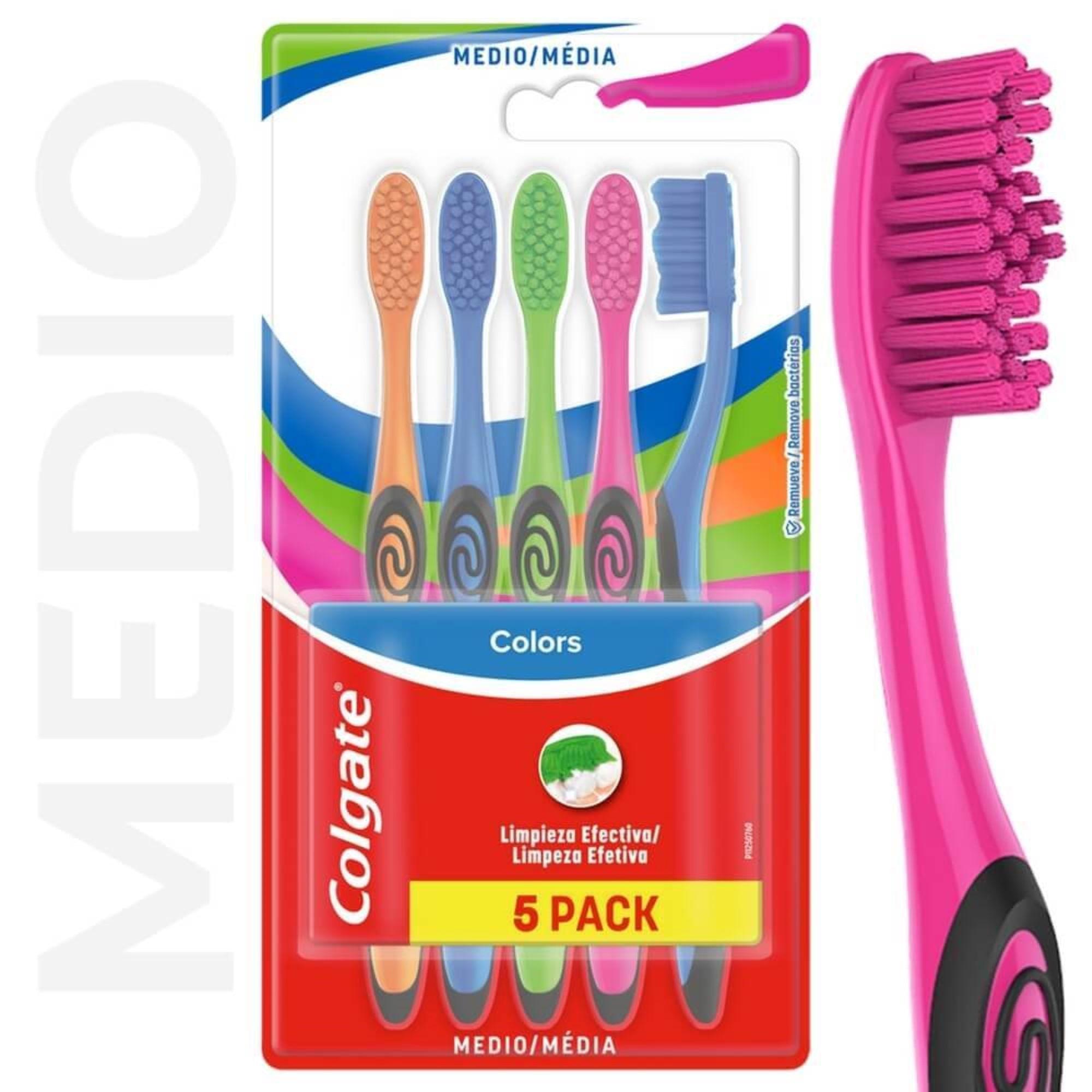 CEPILLO DENTAL COLGATE MEDIO X5 COLOURS