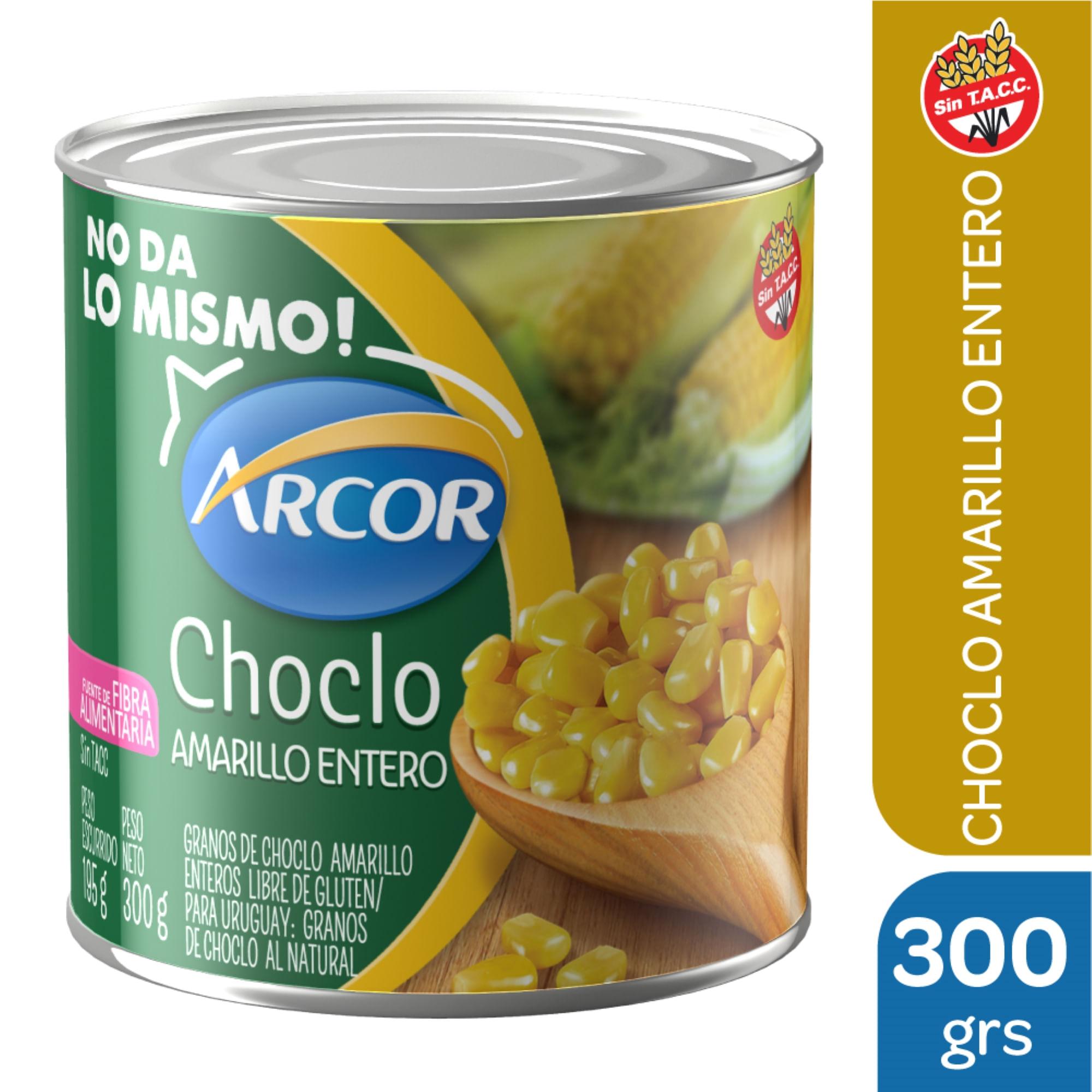 CHOCLO ENTERO AMARILLO ARCOR x300grs