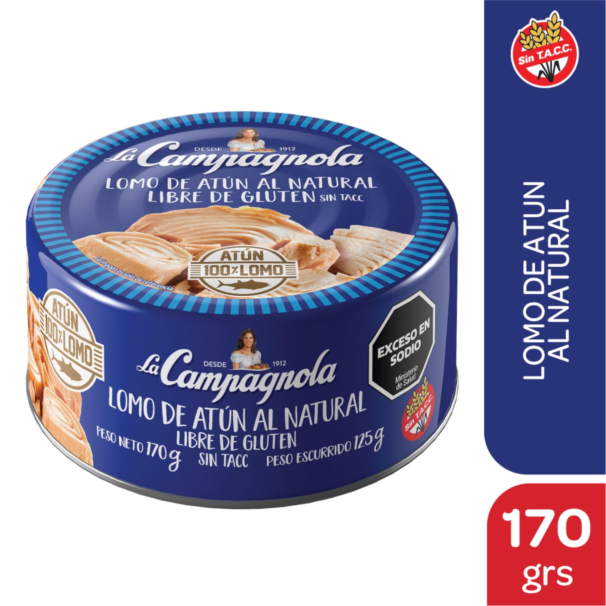 LOMO DE ATUN AL NATURAL LA CAMPAGNOLA x 170grs