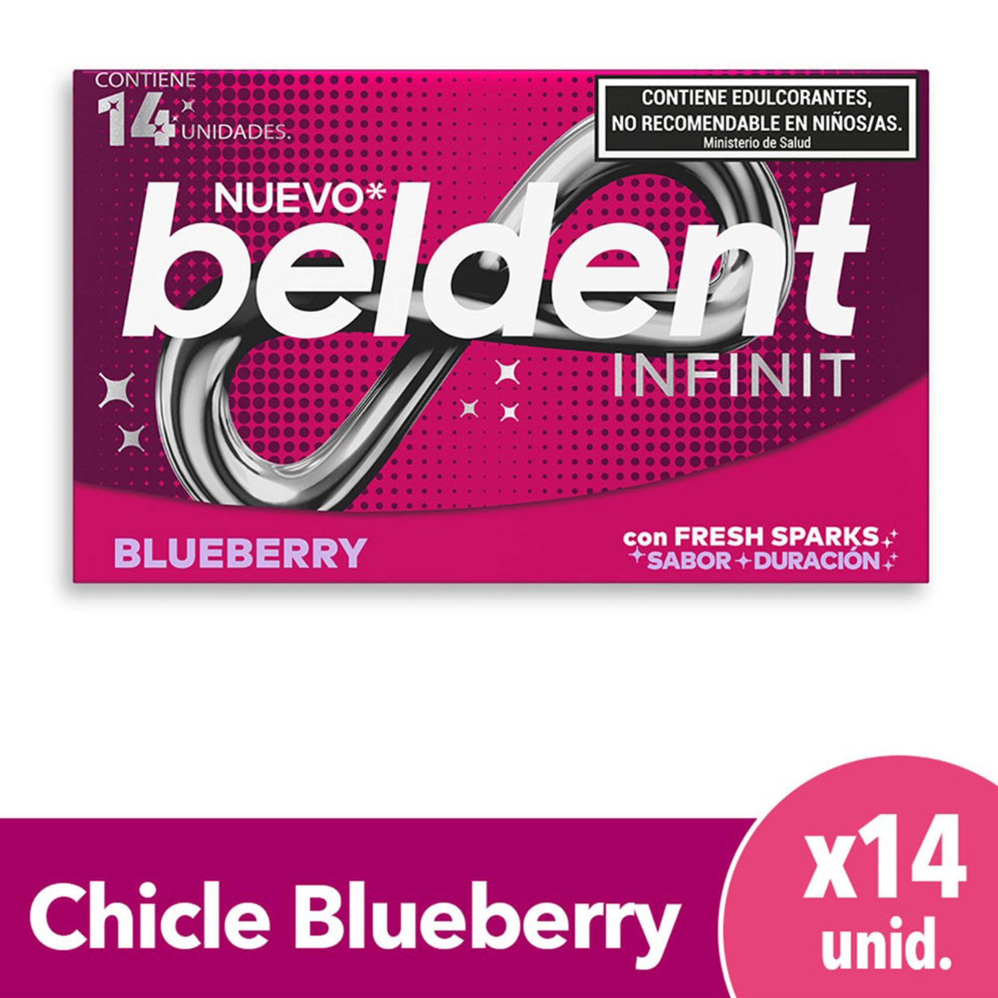 CHICLE BELDENT INFINIT BLUEBERRY x 14u