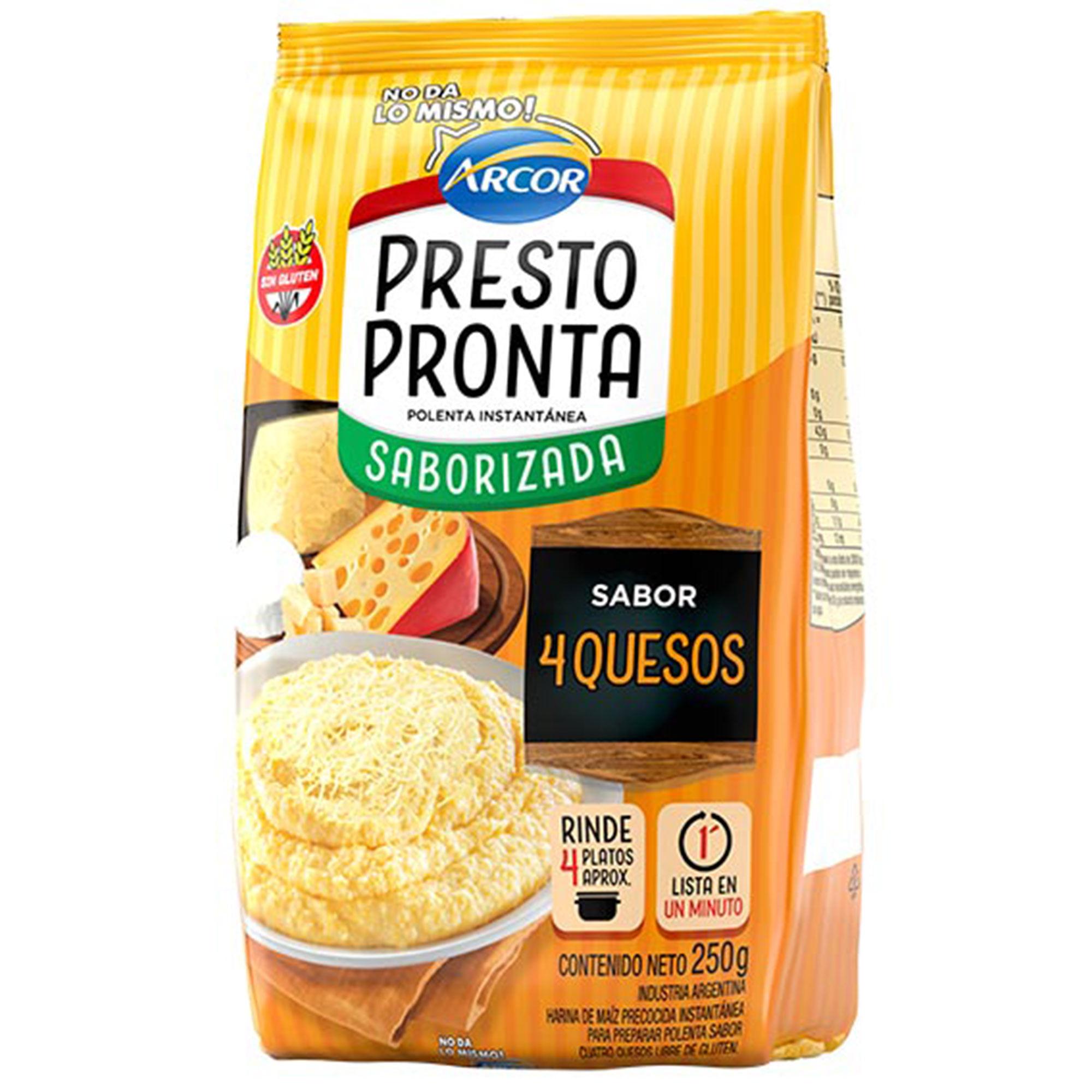 POLENTA PRESTO PRONTA 4 QUESOS X250GRS