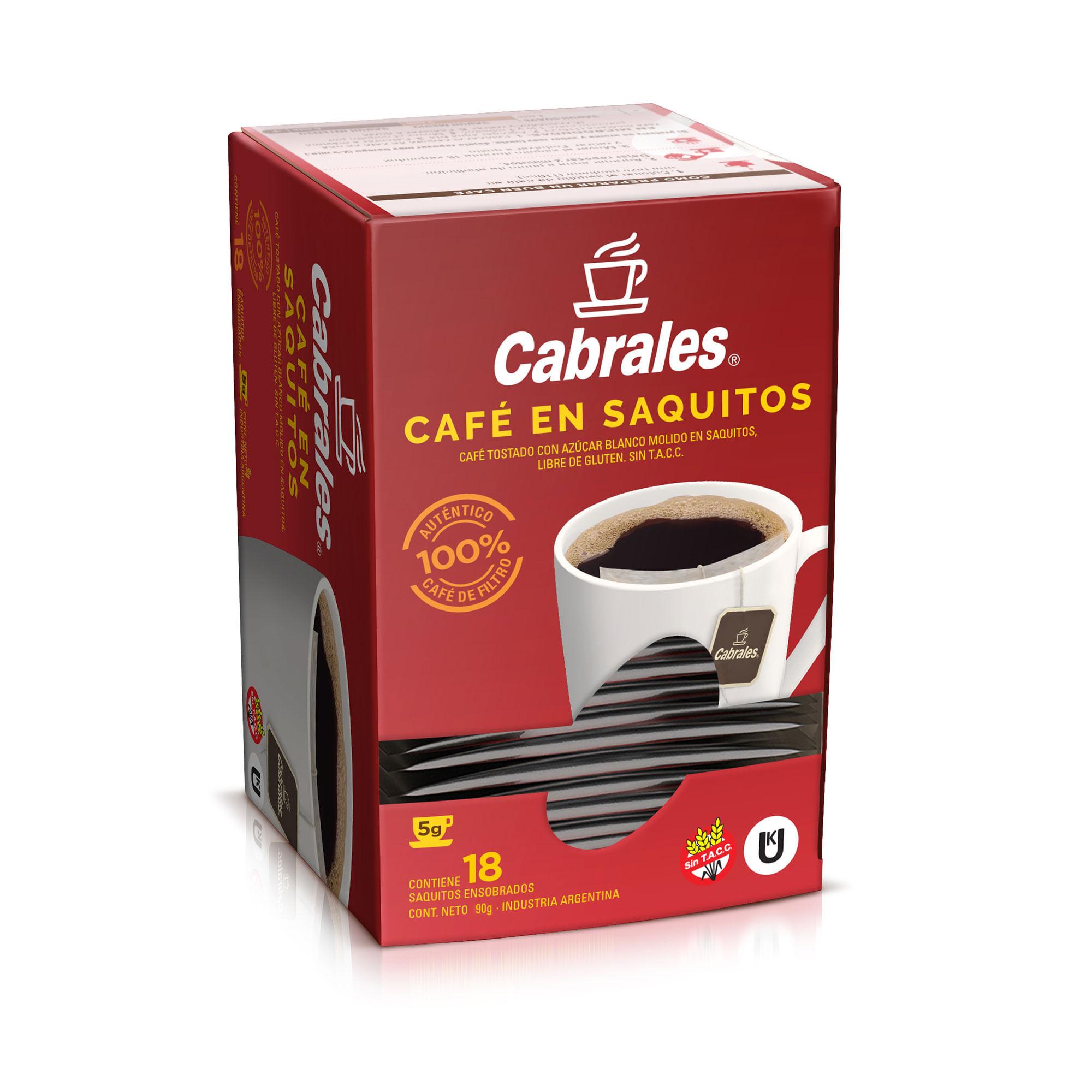 CAFE CABRALES EN SAQ x 18u