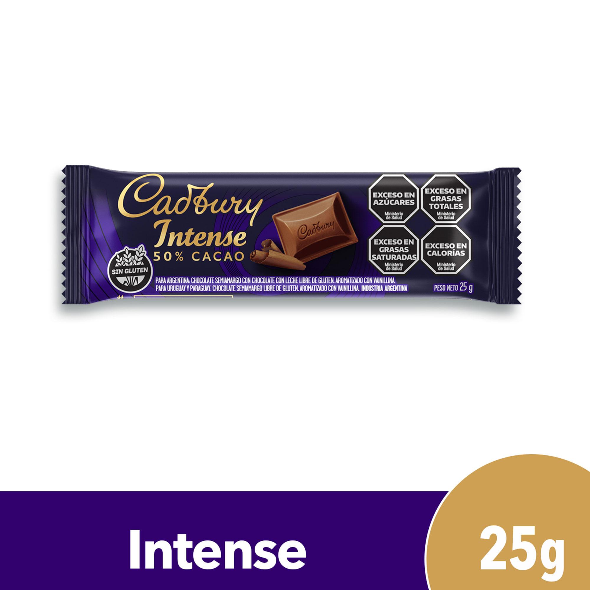 CHOCOLATE CADBURY INTENSE 50% CACAO x 25g