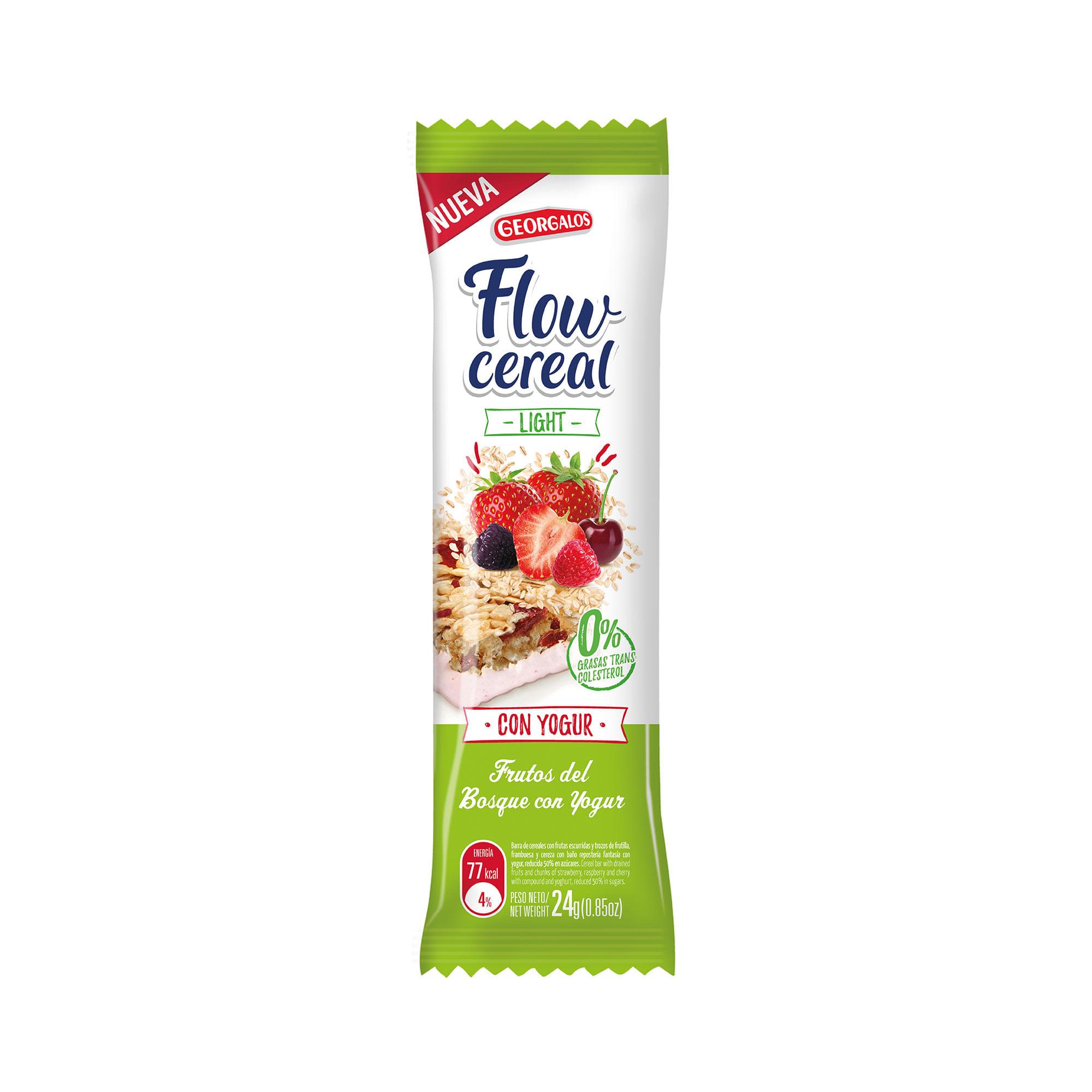 BARRA YOGUR/FRUT BOSQUE LIGHT CEREAL FLOW x24grs