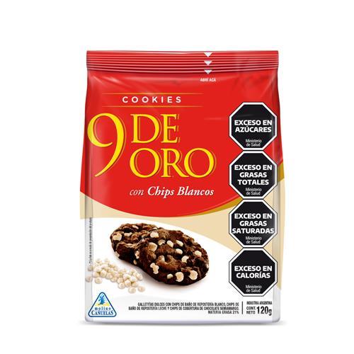 GALLETITAS 9 DE ORO COOKIES C/CHIPS BLANCOS x 120g