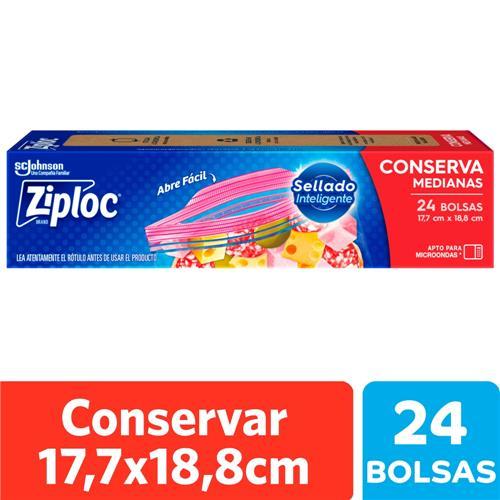 BOLSA CONSERVA MEDIANA ZIPLOC x 24u