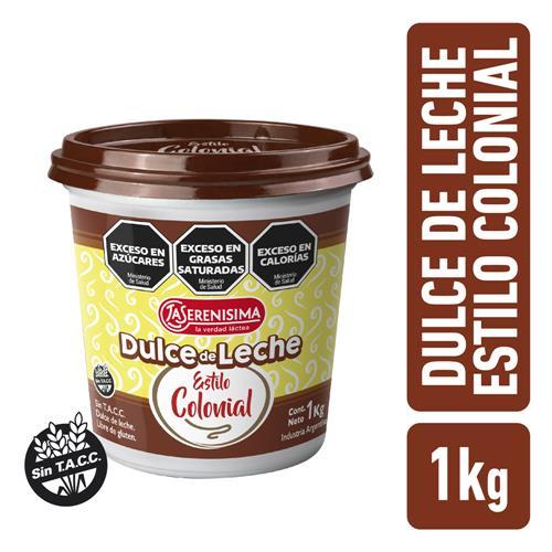 DULCE DE LECHE COLONIAL LA SERENISIMA x 1kg