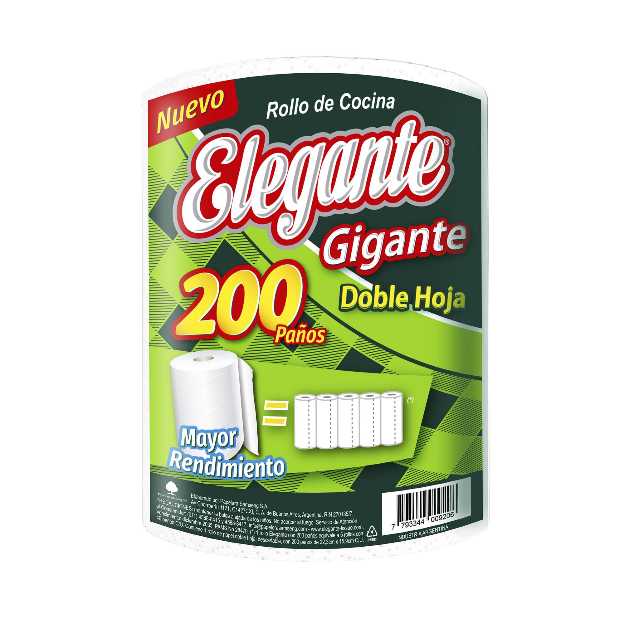 ROLLO DE COCINA ELEGANTE X200 PAÑOS