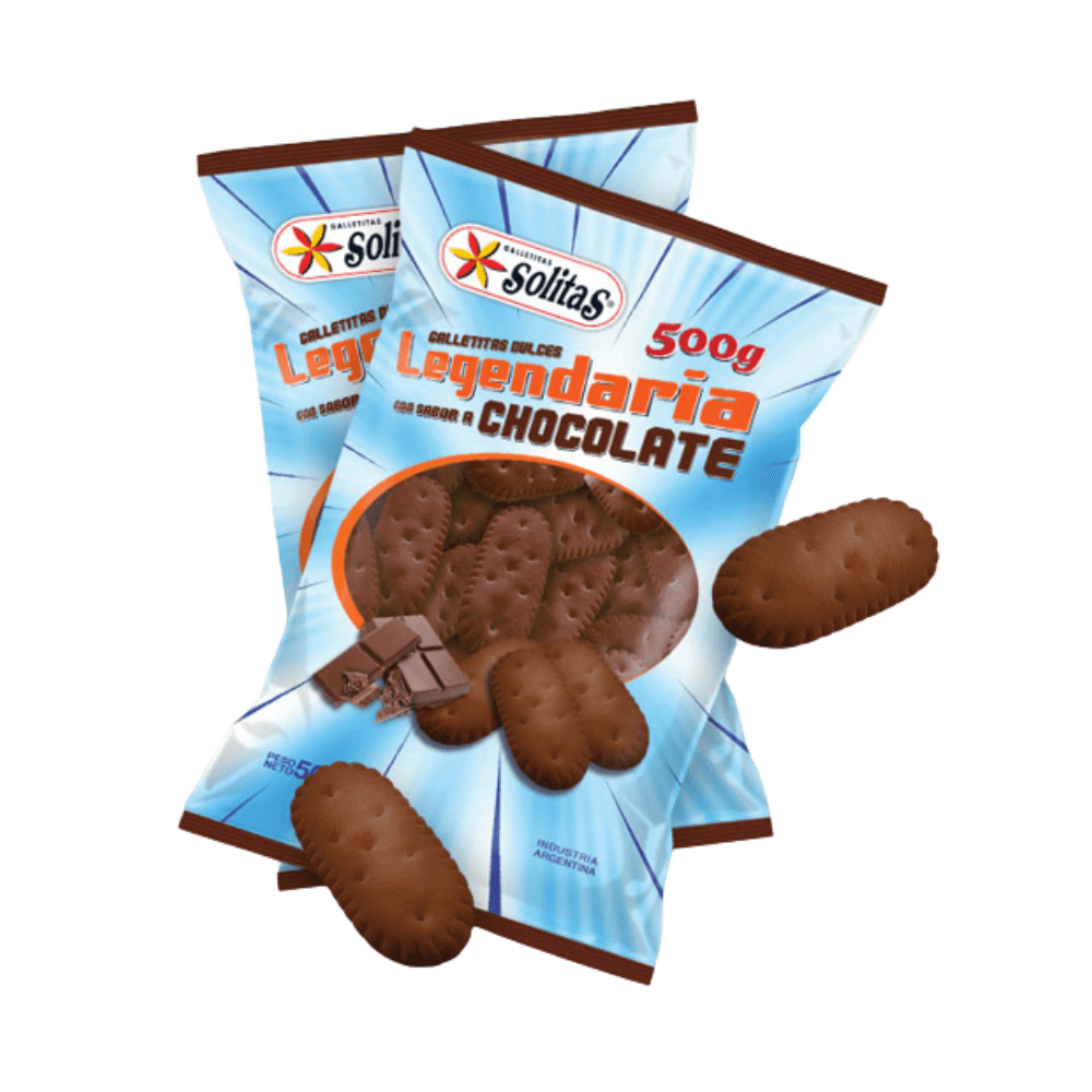 GALLETITAS SOLITAS LEGENDARIAS CHOCOLATE x 500grs