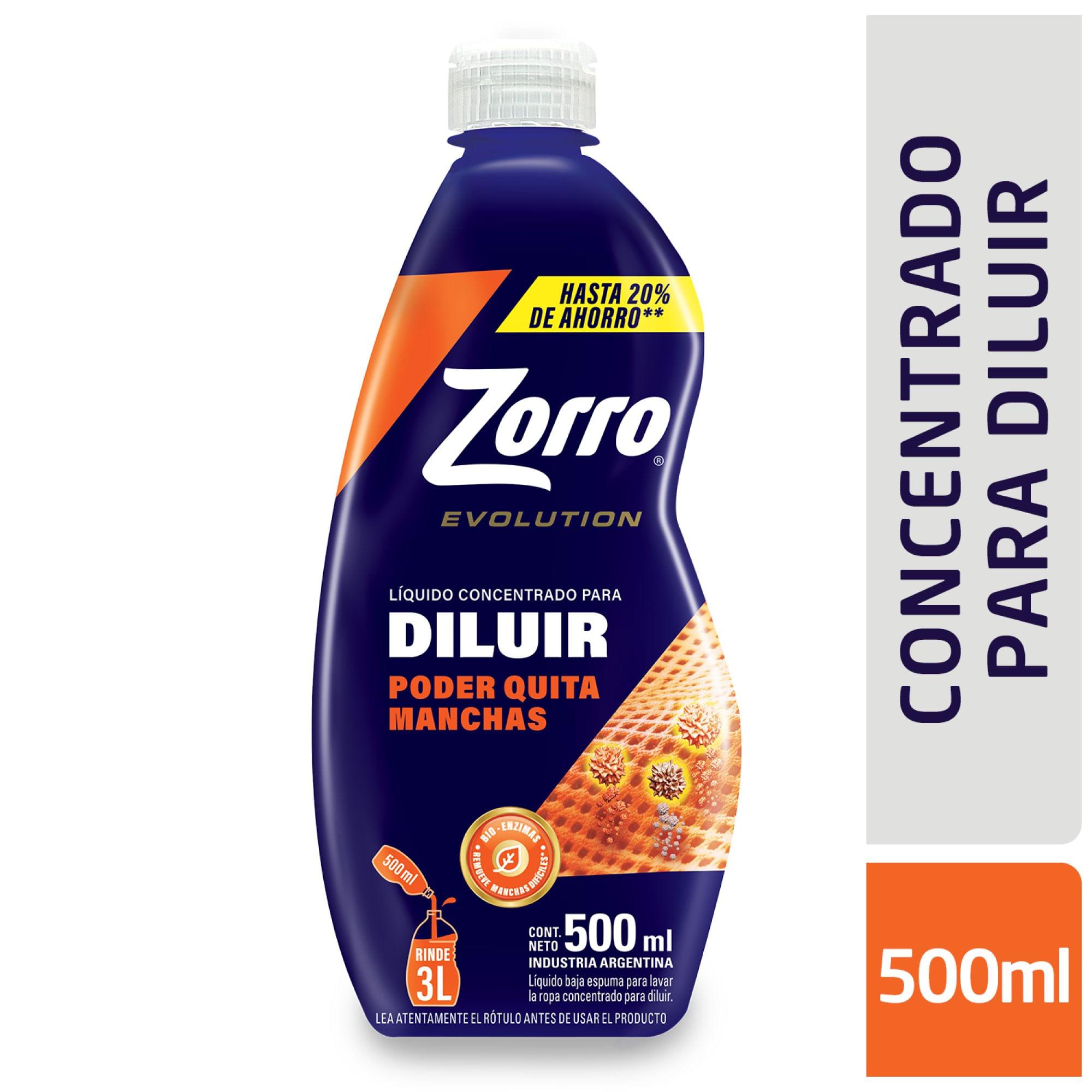 JABON LIQUIDO EVOLUTION ZORRO P/DILUIR x 500 ml