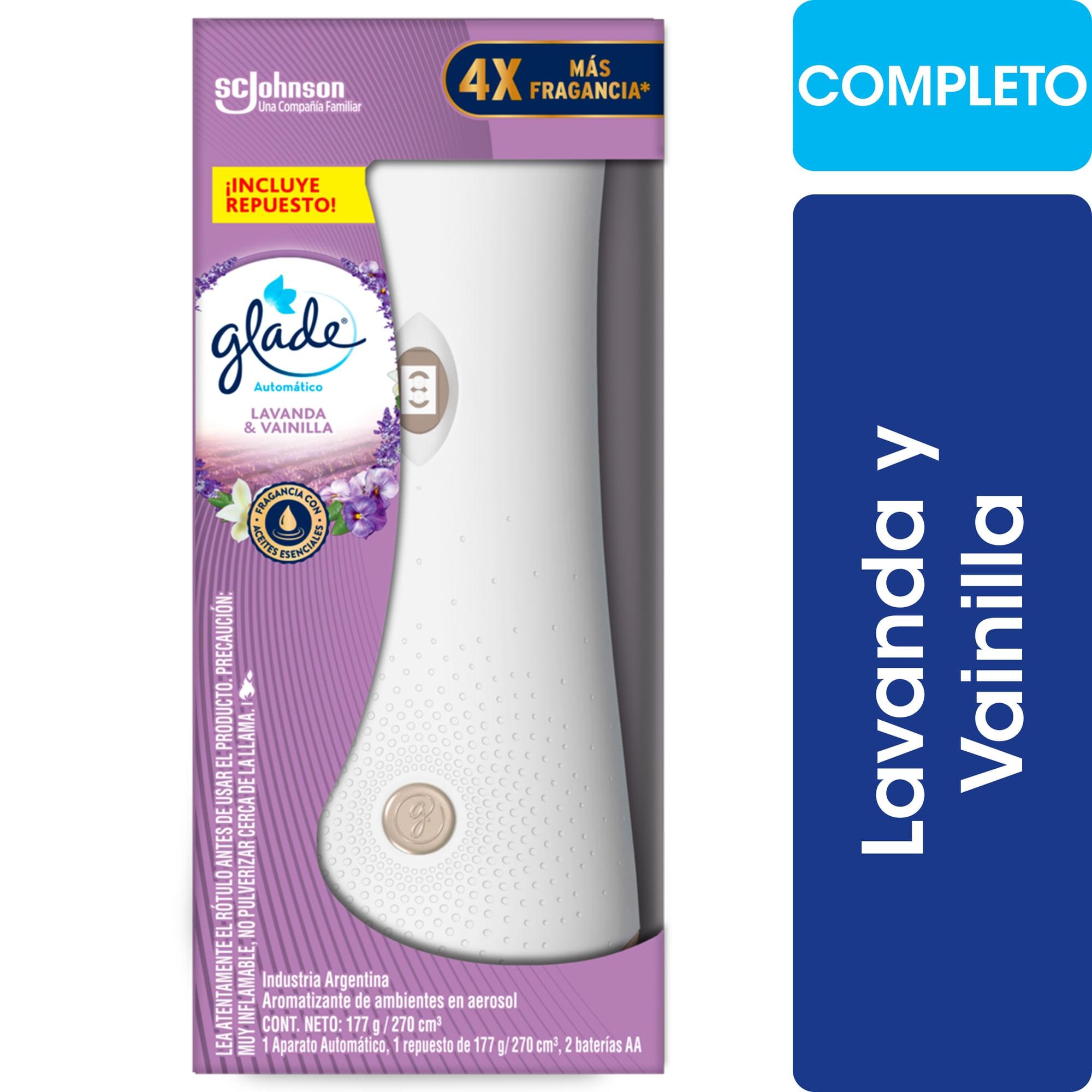 GLADE AUTOMATICO FULL LAVANDA Y VAINILLA x270ml