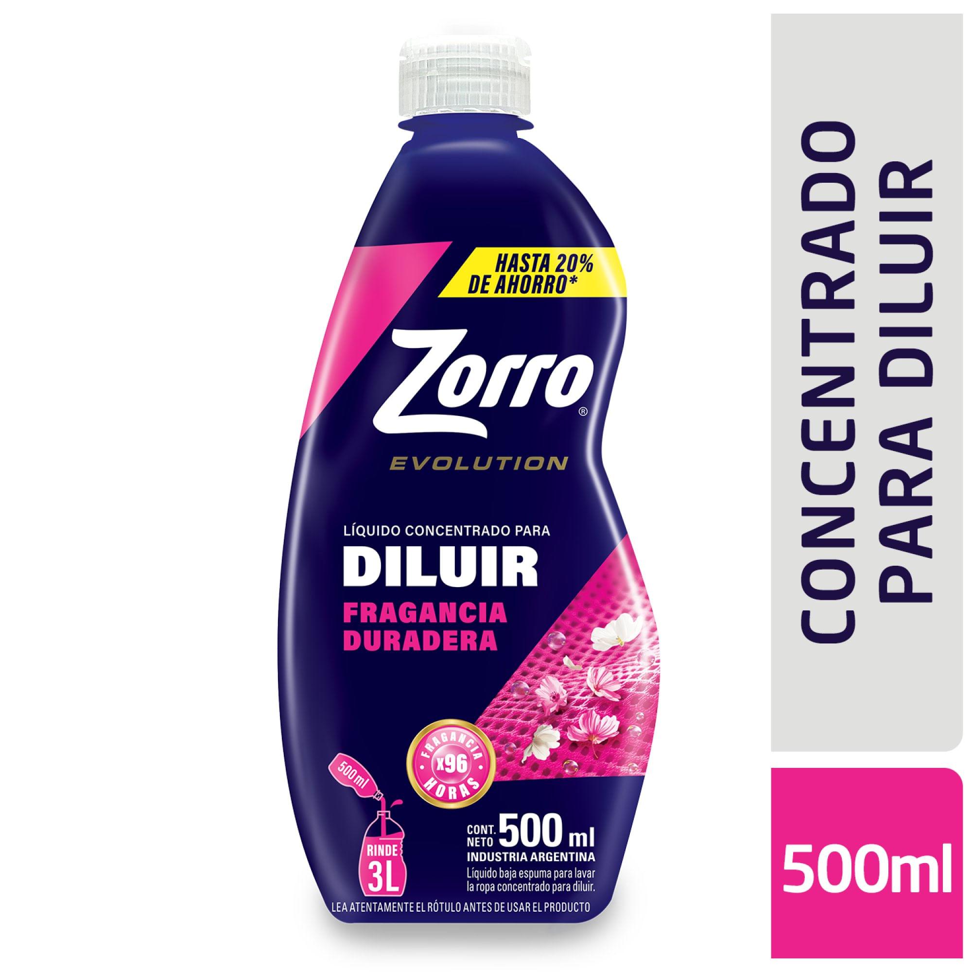 JABON LIQ P/DILUIR FRAG DURADERA ZORRO 500ml