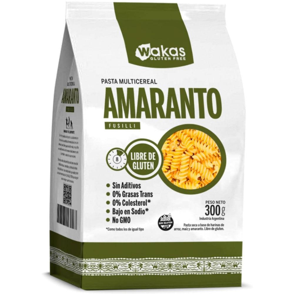 FIDEOS AMARANTO LIBRE DE GLUTEN WAKAS X300