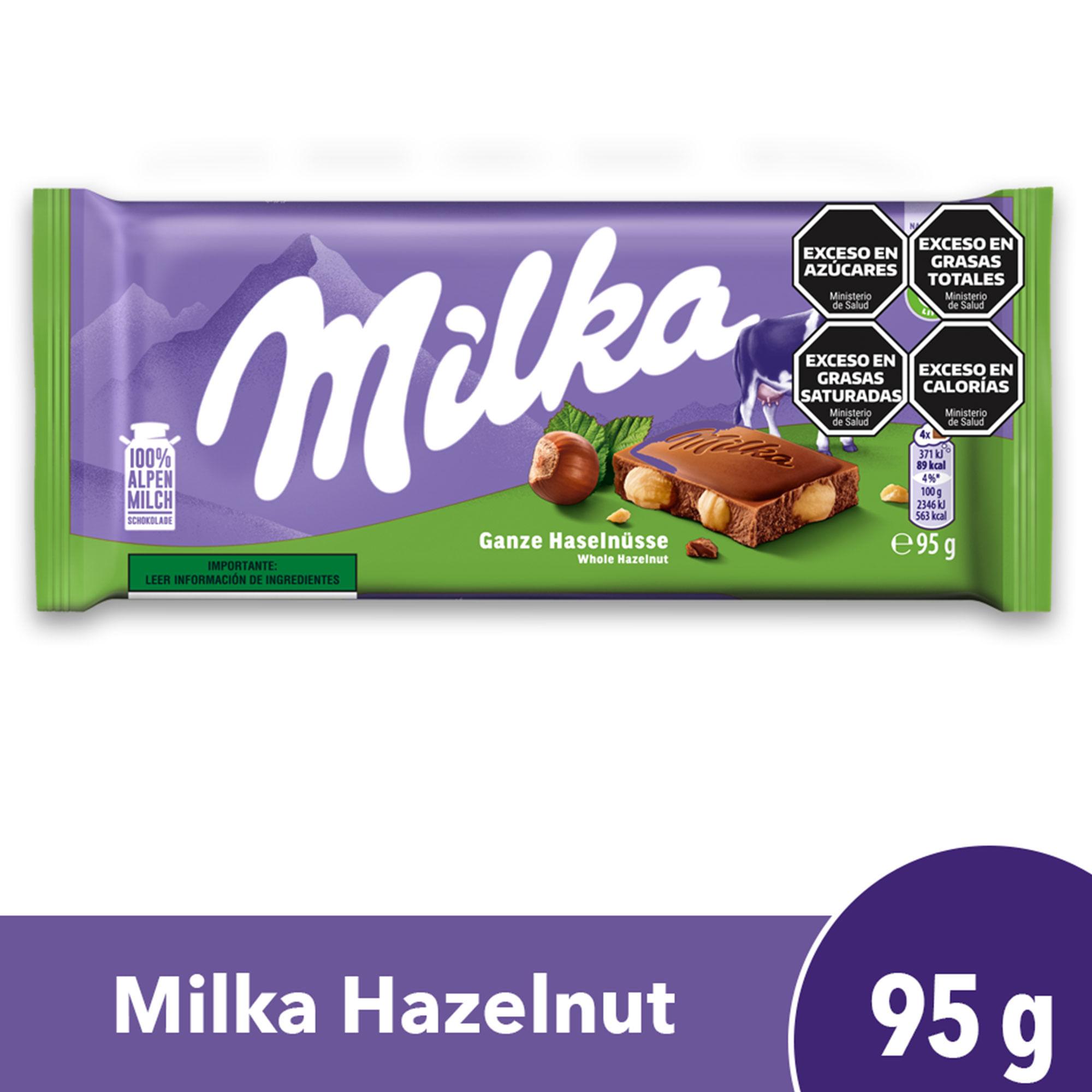 CHOCOLATE MILKA AVELLANA WHOLE NUTS x95gr