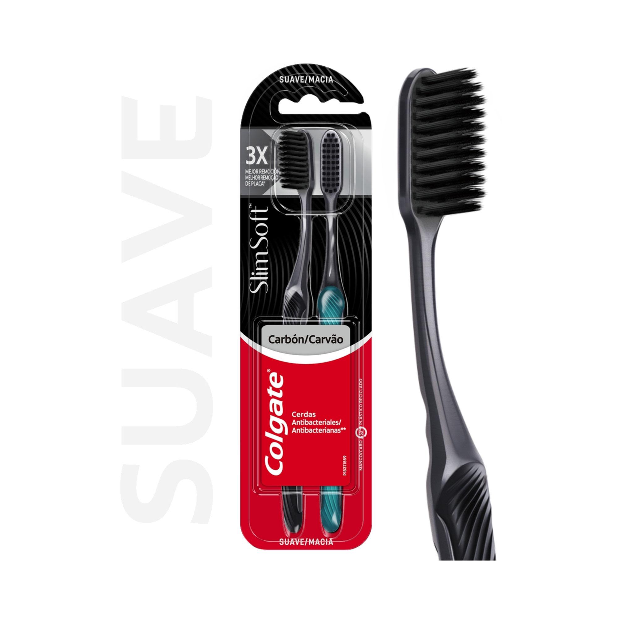 CEPILLO DENTAL COLGATE SLIM SOFT BLACK x 2u