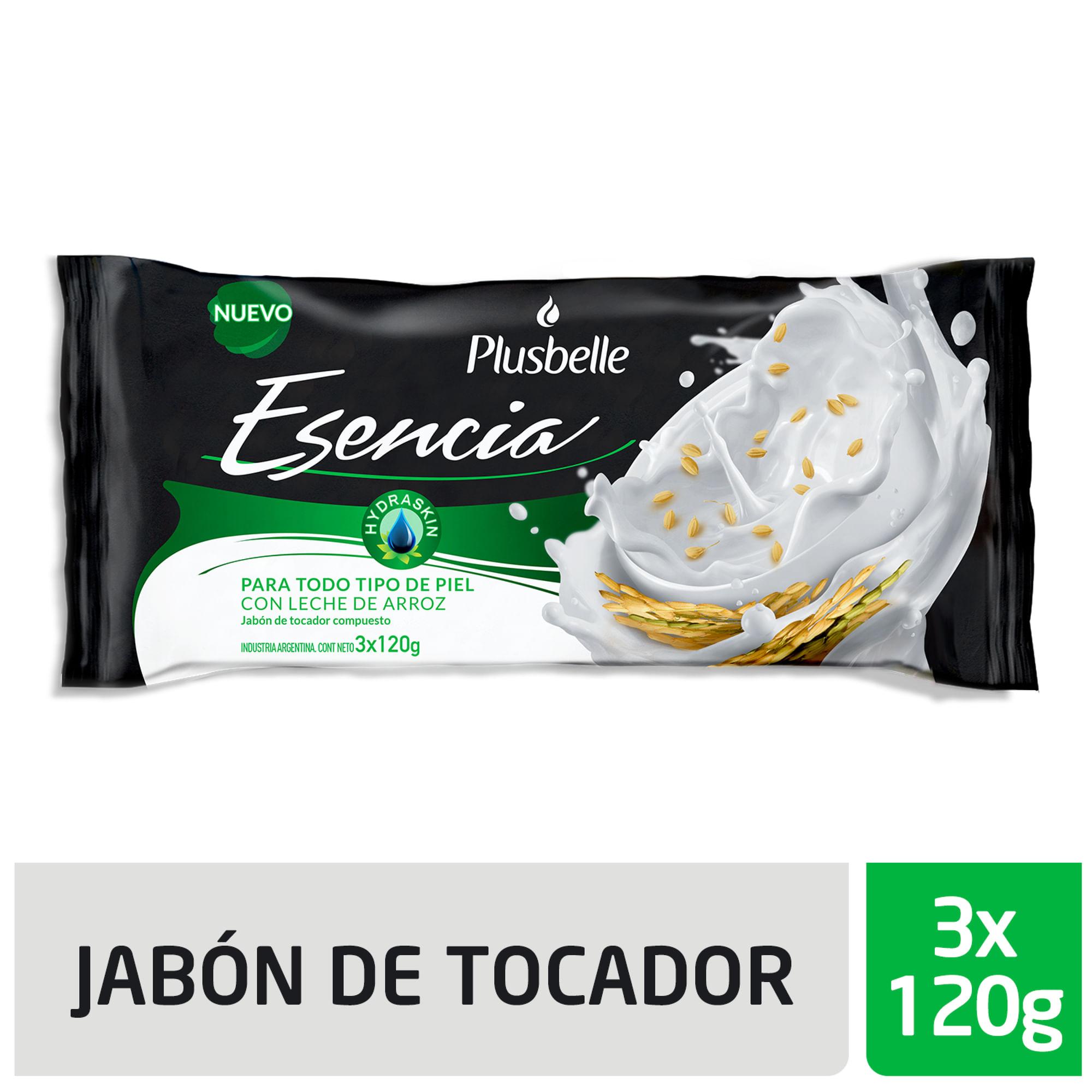 JABON ESENCIA TODO TIP. PIEL C/LECHE ARROZ 3x120gr
