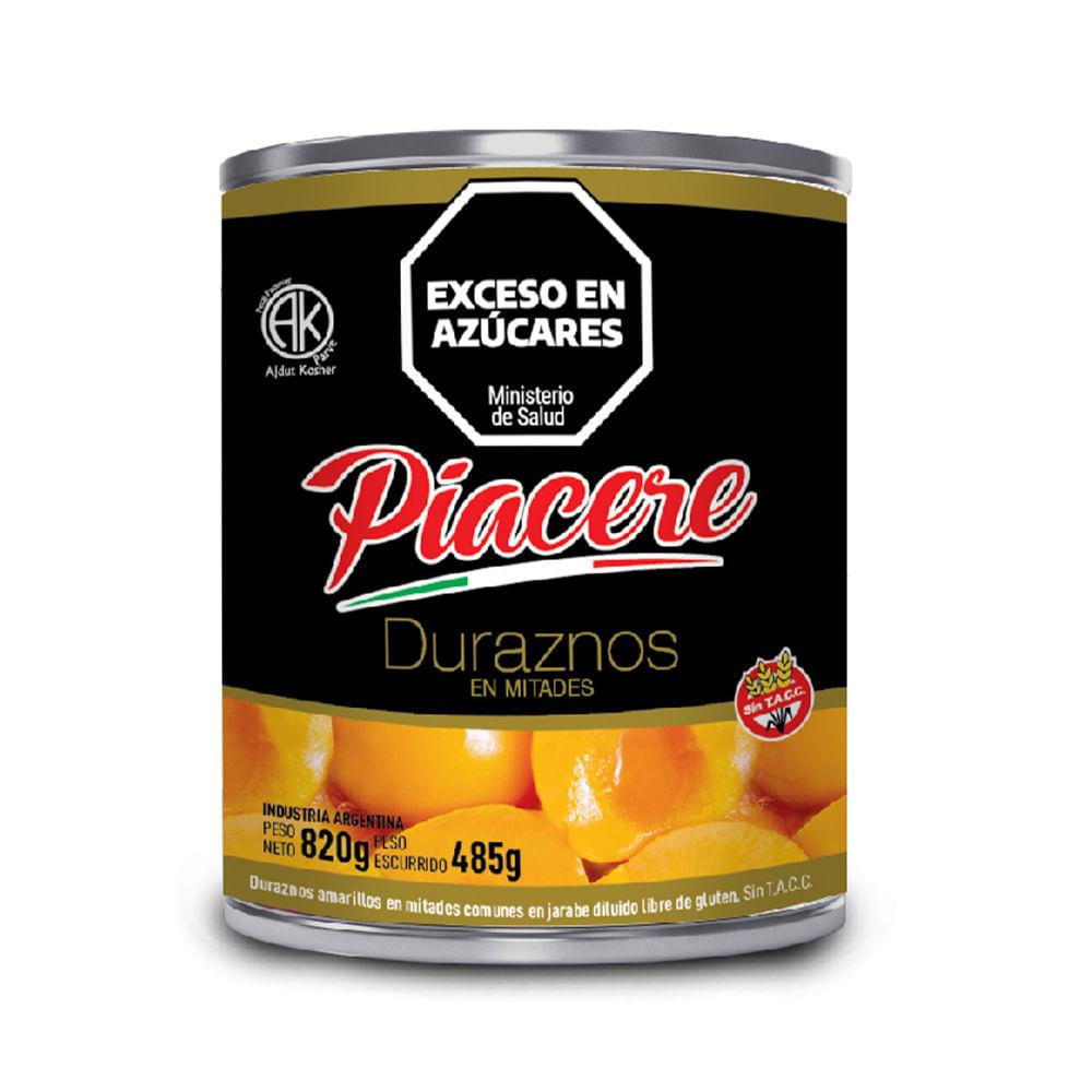 DURAZNOS EN MITADES PIACERE X820G