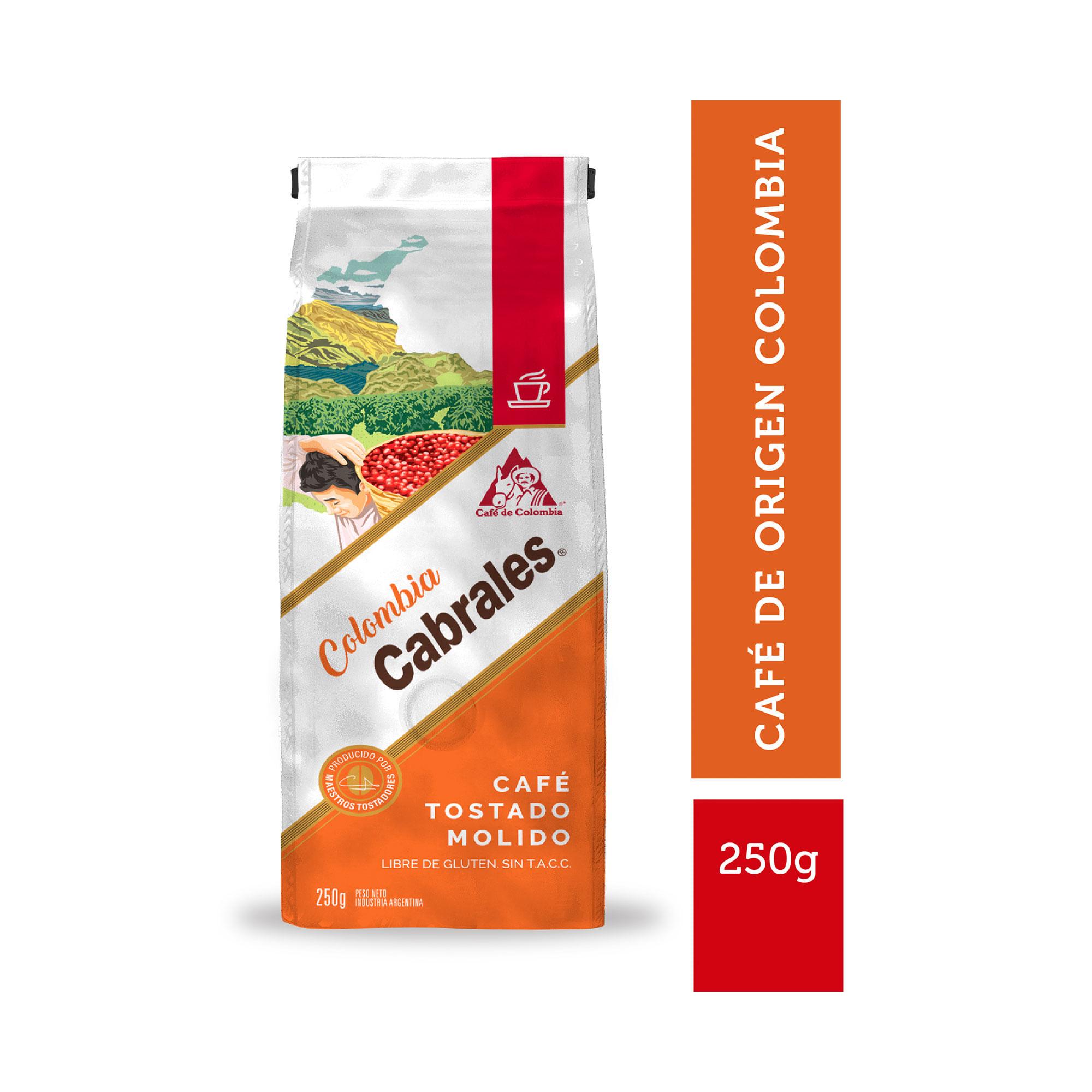 CAFE TOSTADO MOLIDO COLOMBIA CABRALES x 250 g