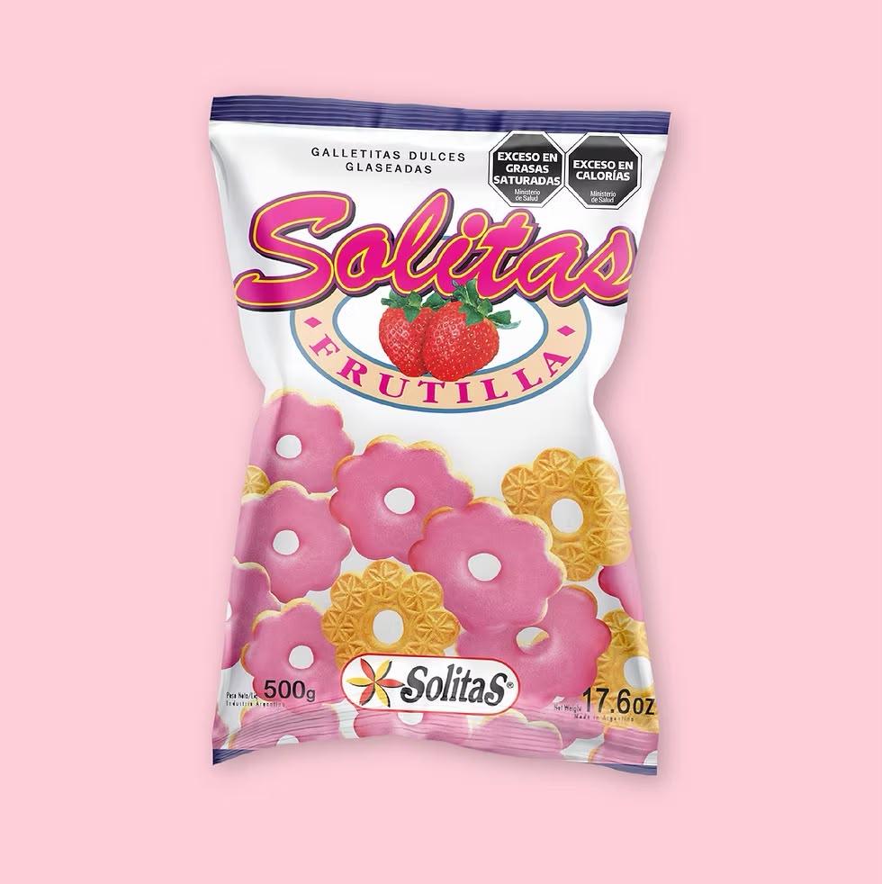 GALLETITAS SOLITAS ARITOS FRUTILLA x 500g