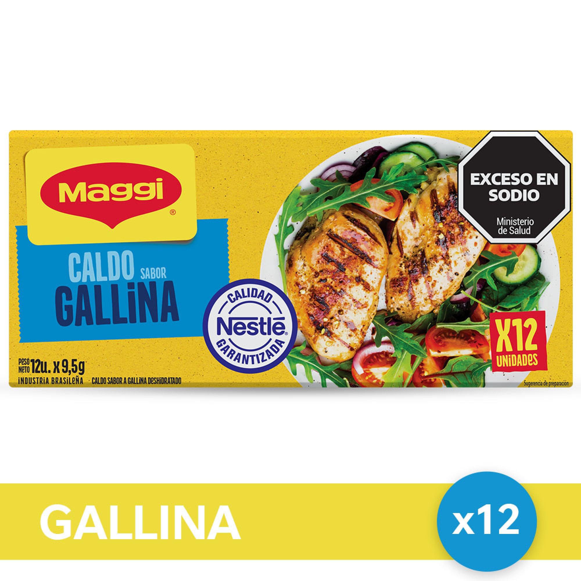 CALDO MAGGI GALLINA BAJA EN GRAS x 12u