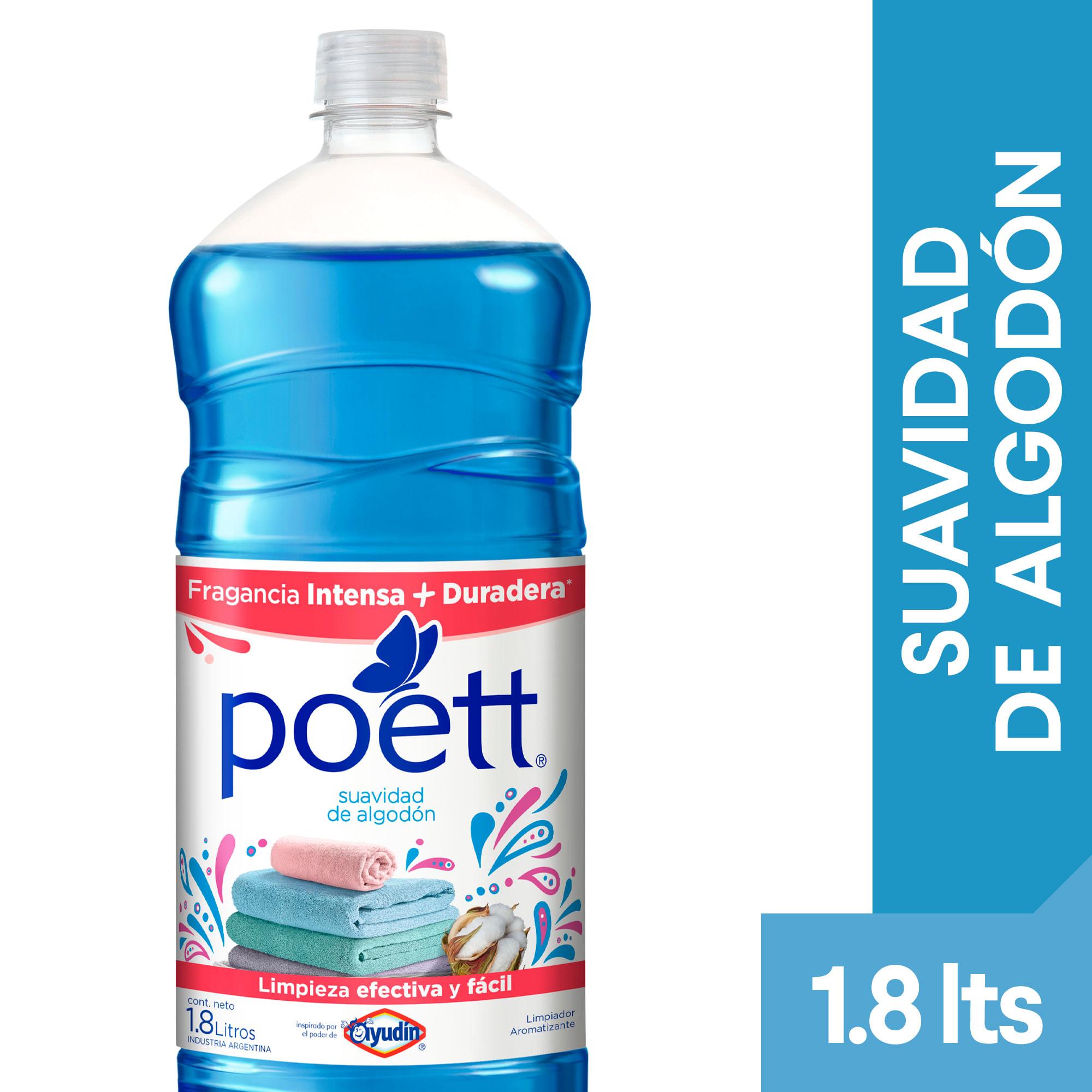 LIMPIADOR LIQUIDO SUAVIDAD ALGODON POETT x1.8lts