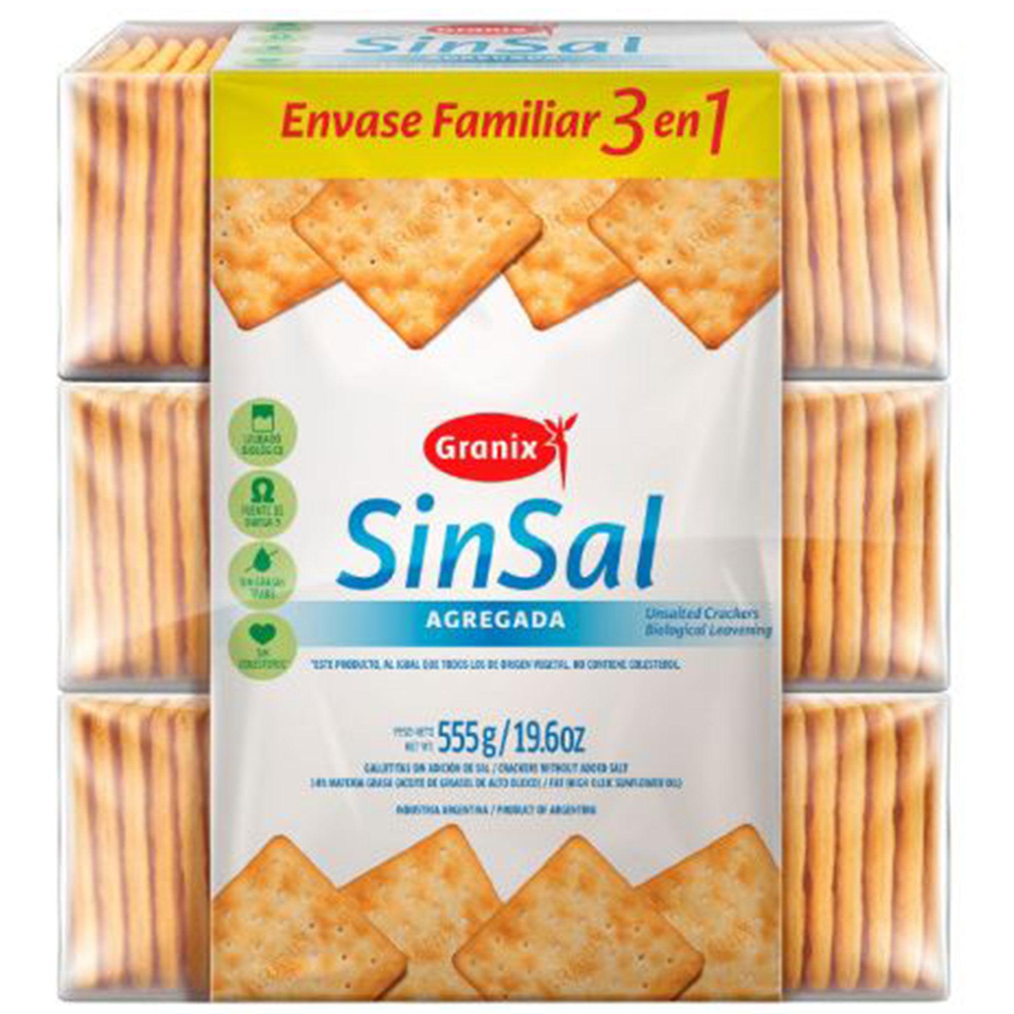 GALLLETITAS 3 en 1 SIN SAL GRANIX 600gr