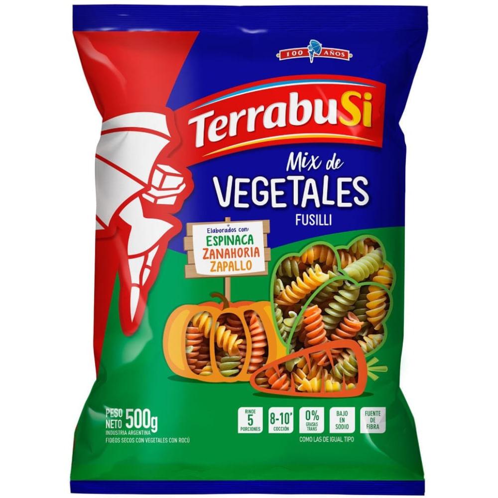 FIDEOS FUSSILI 3 VEGET TERRABUSI x 500g