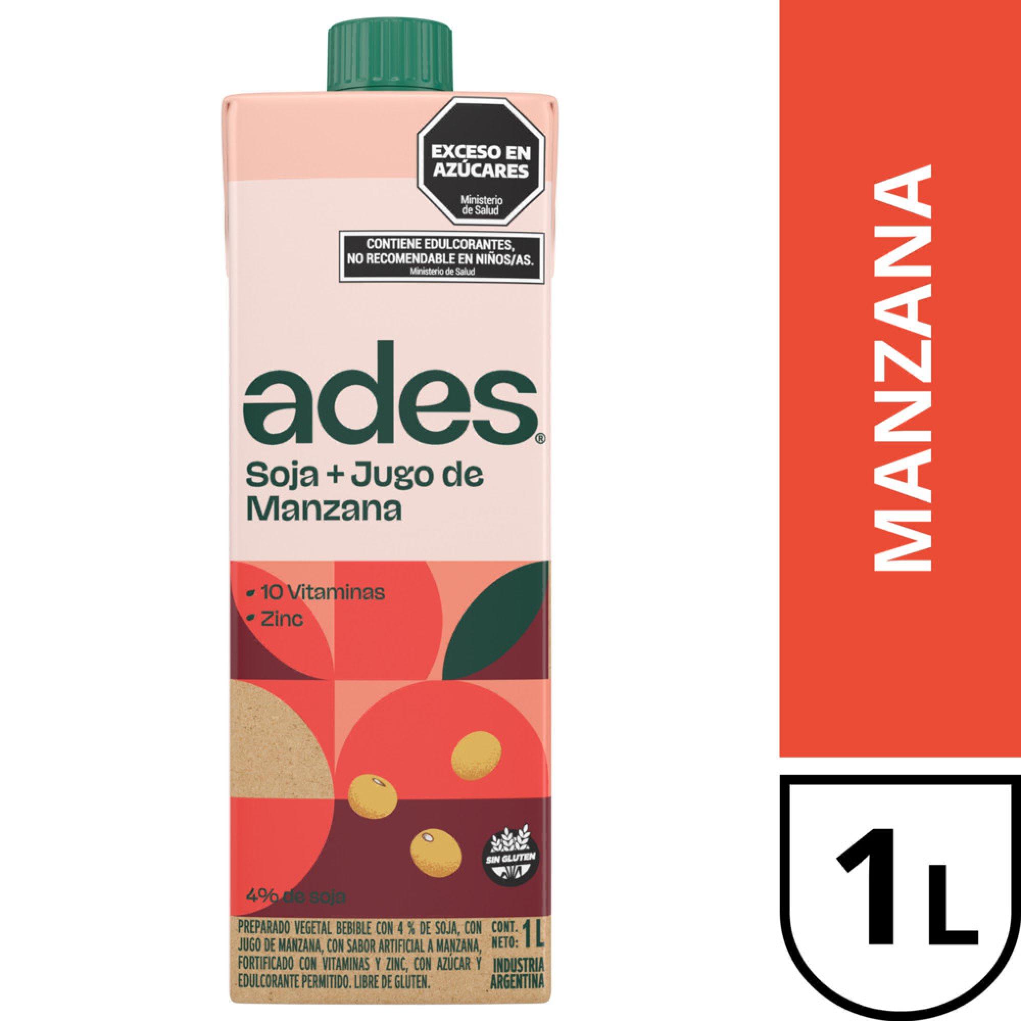 JUGO MANZANA ADES x 1L