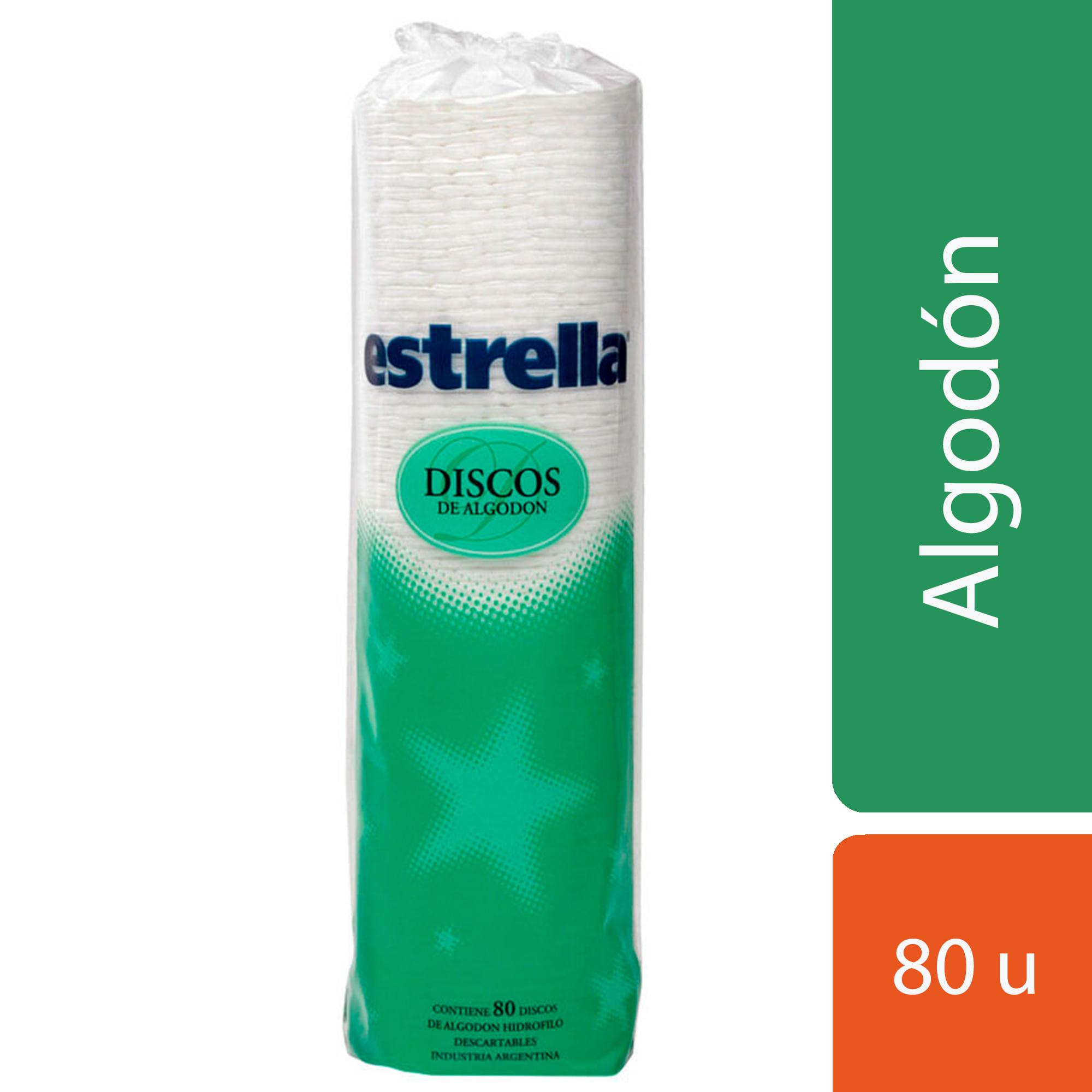 DISCOS DE ALGODON ESTRELLA x 80u