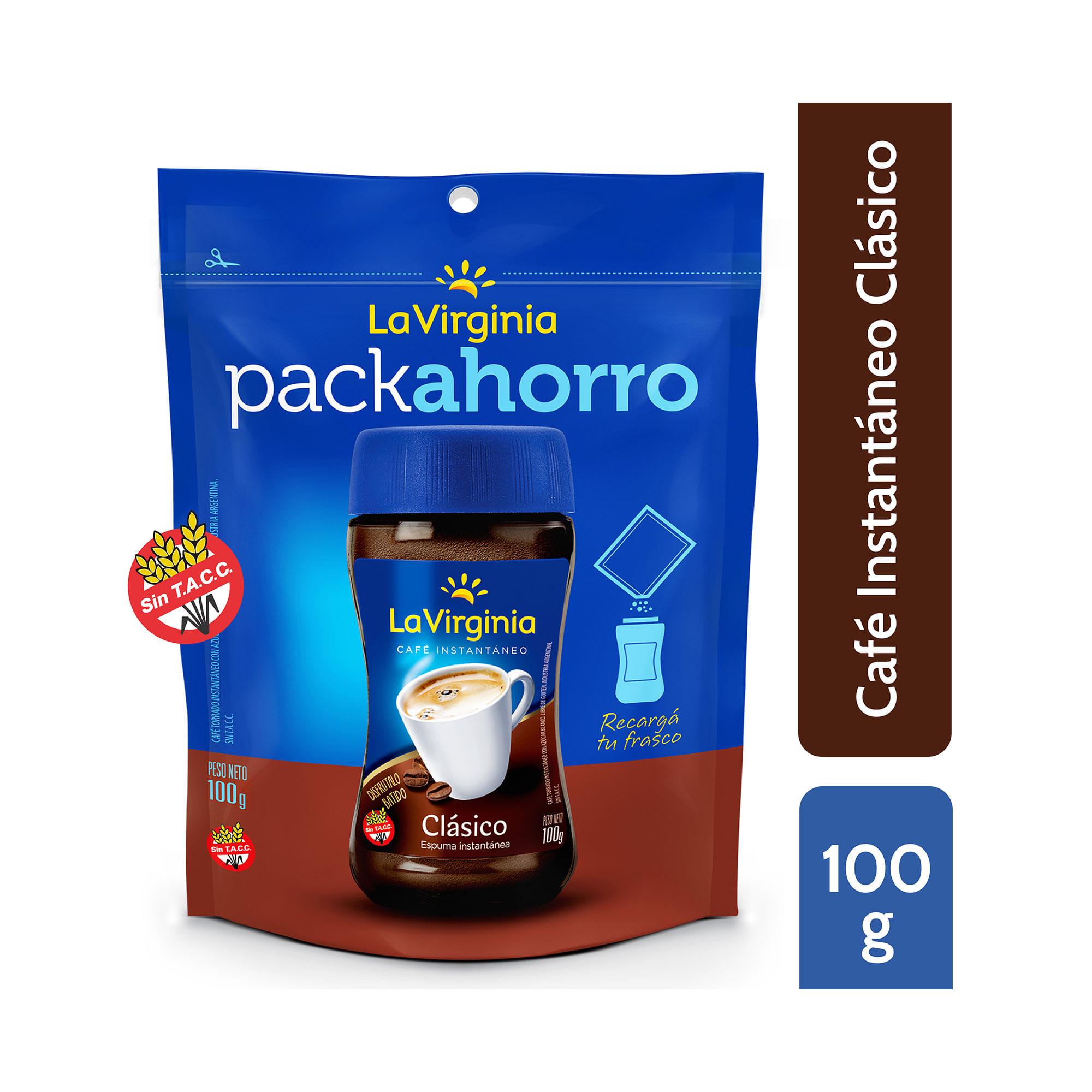 CAFE CLASICO ESPUM INSTAN LA VIRGINIA DP x 100g