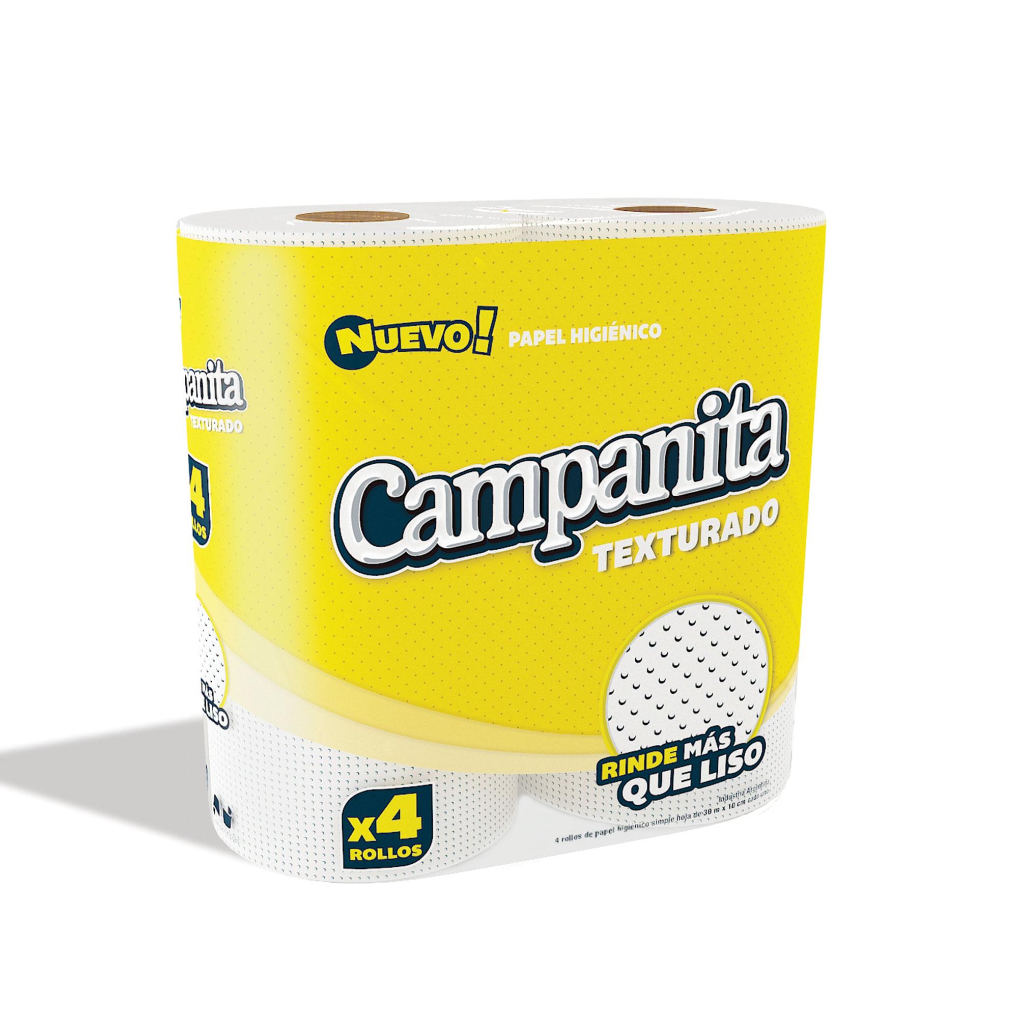 PAPEL HIGIENICO CAMPANITA ECO/TEXTURADO x4