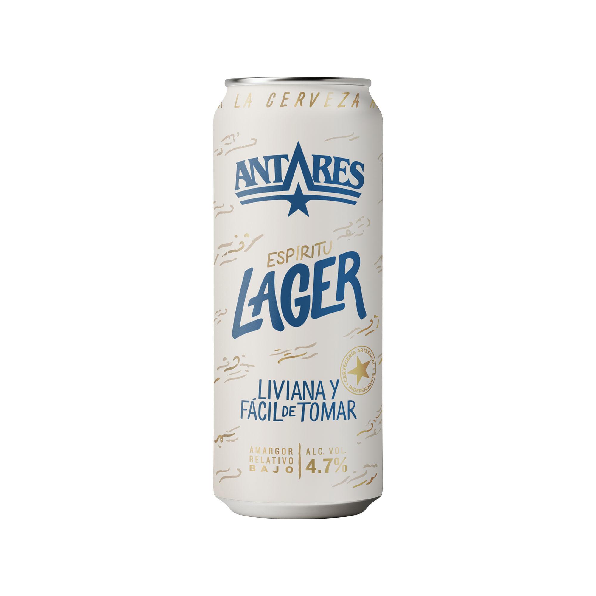 CERVEZA LAGER DORADA ANTARES x 473ml