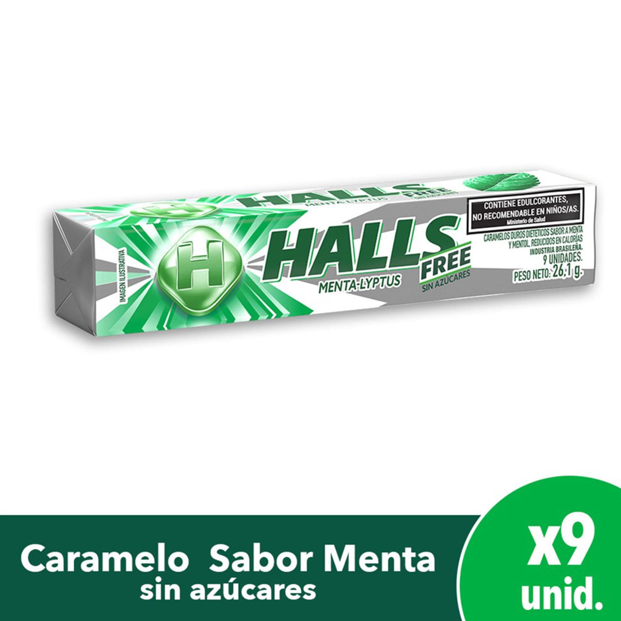 CARAMELOS HALLS FREE MENTA x 26.1g