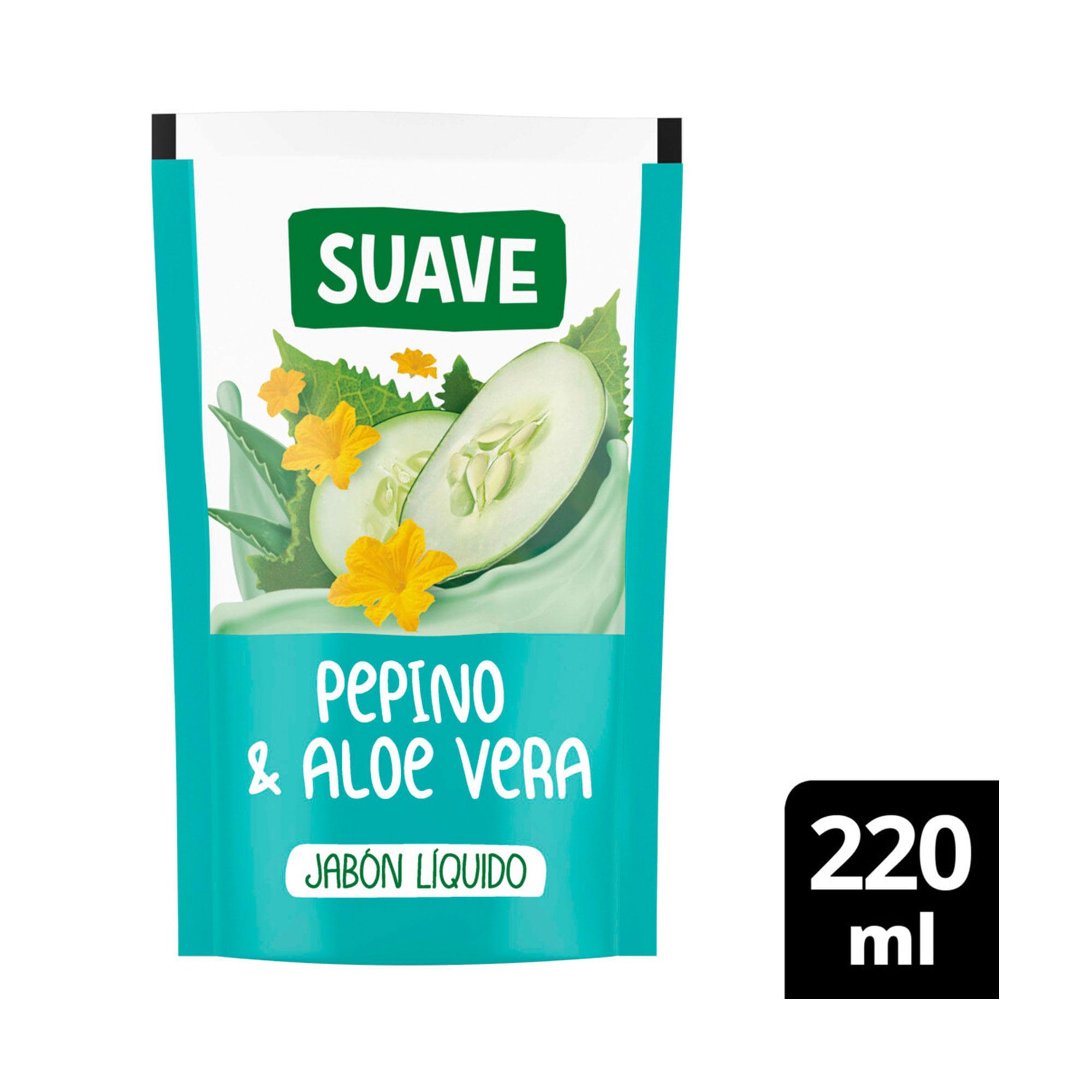 JABON LIQUIDO PEPINO Y ALOE VERA SUAVE x 220ml
