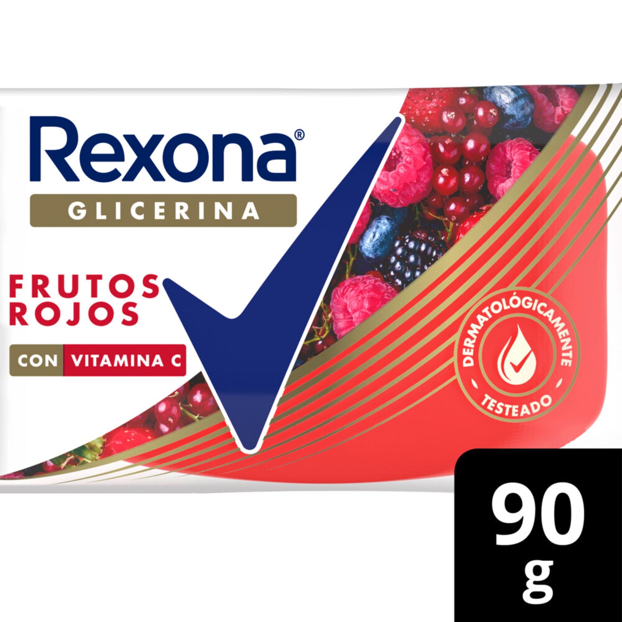 JABON GLICERINA FRUTOS ROJOS REXONA x 90g