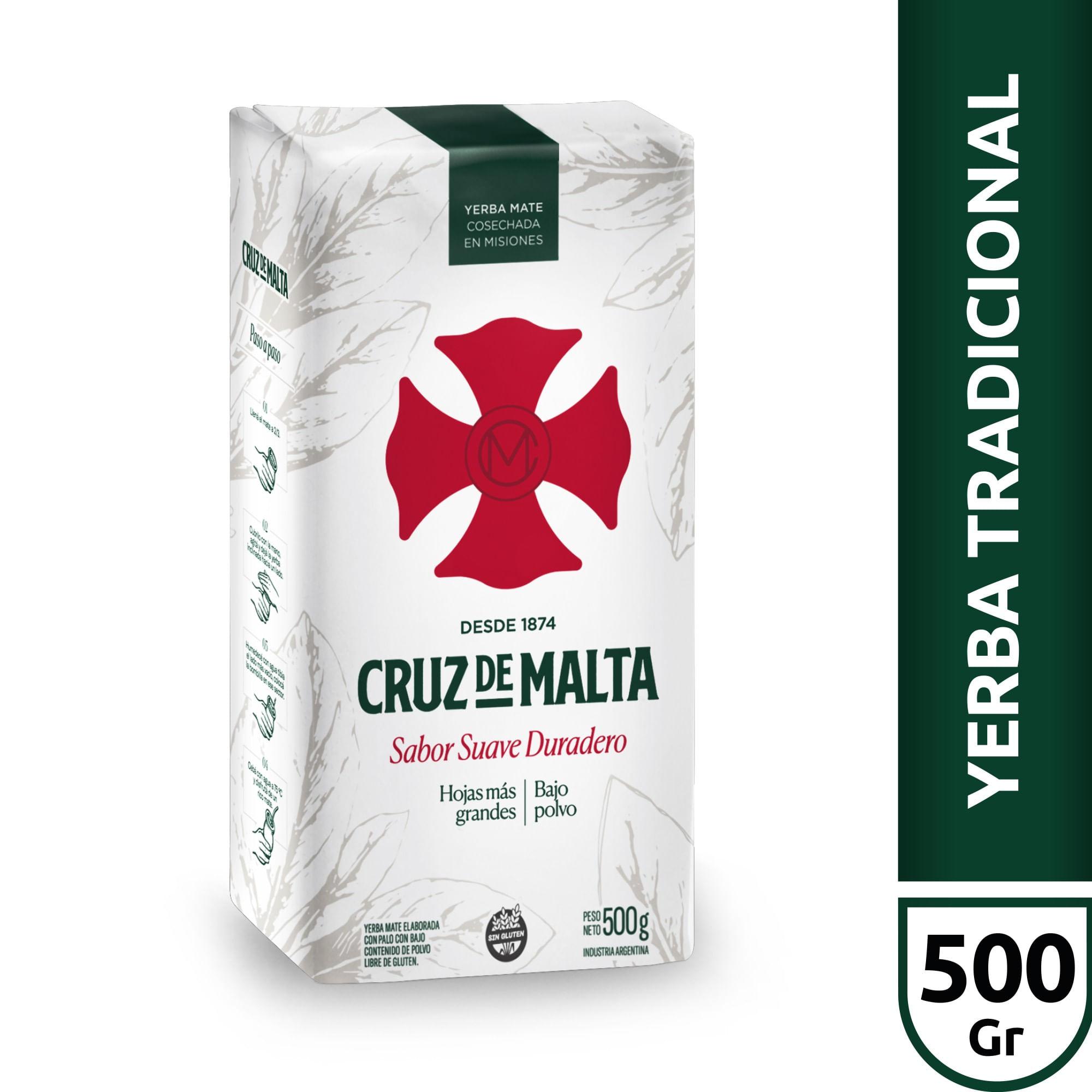 YERBA MATE CRUZ DE MALTA SIN TACC x 500 g