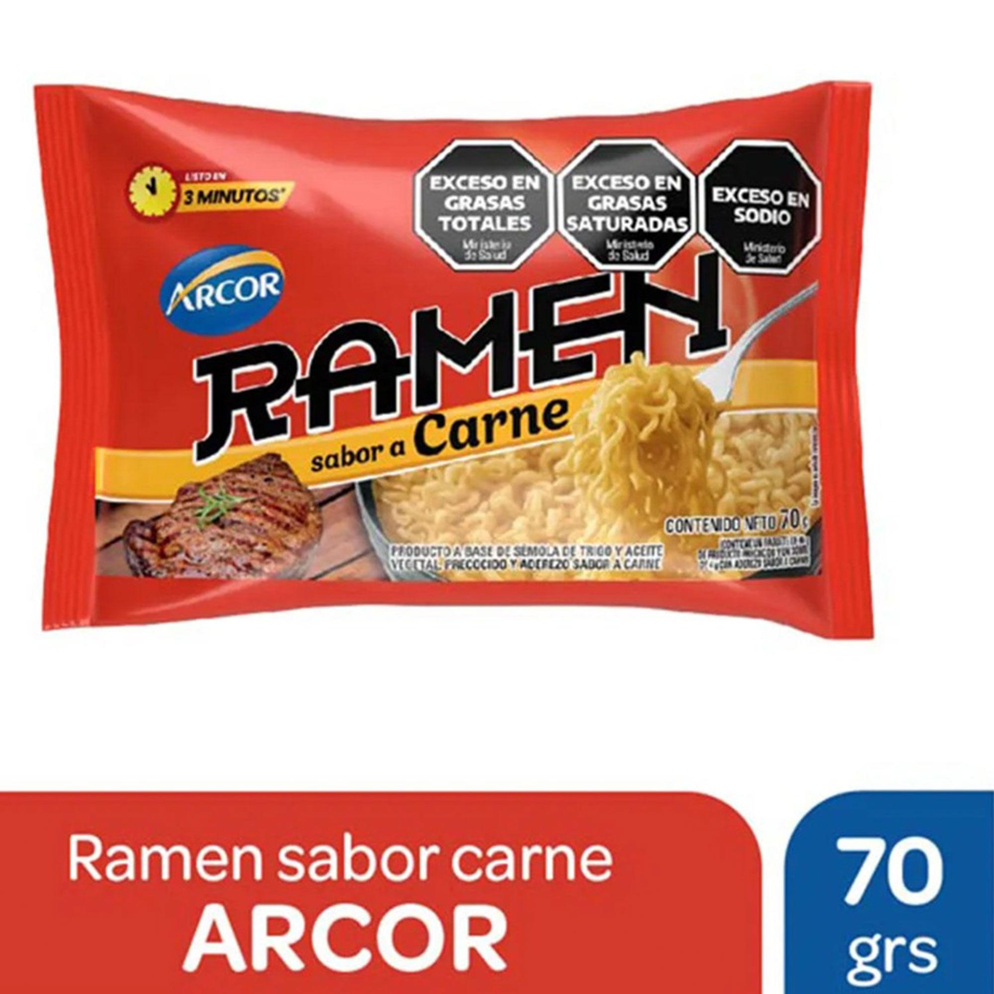 RAMEN ARCOR SABOR CARNE 70GRS