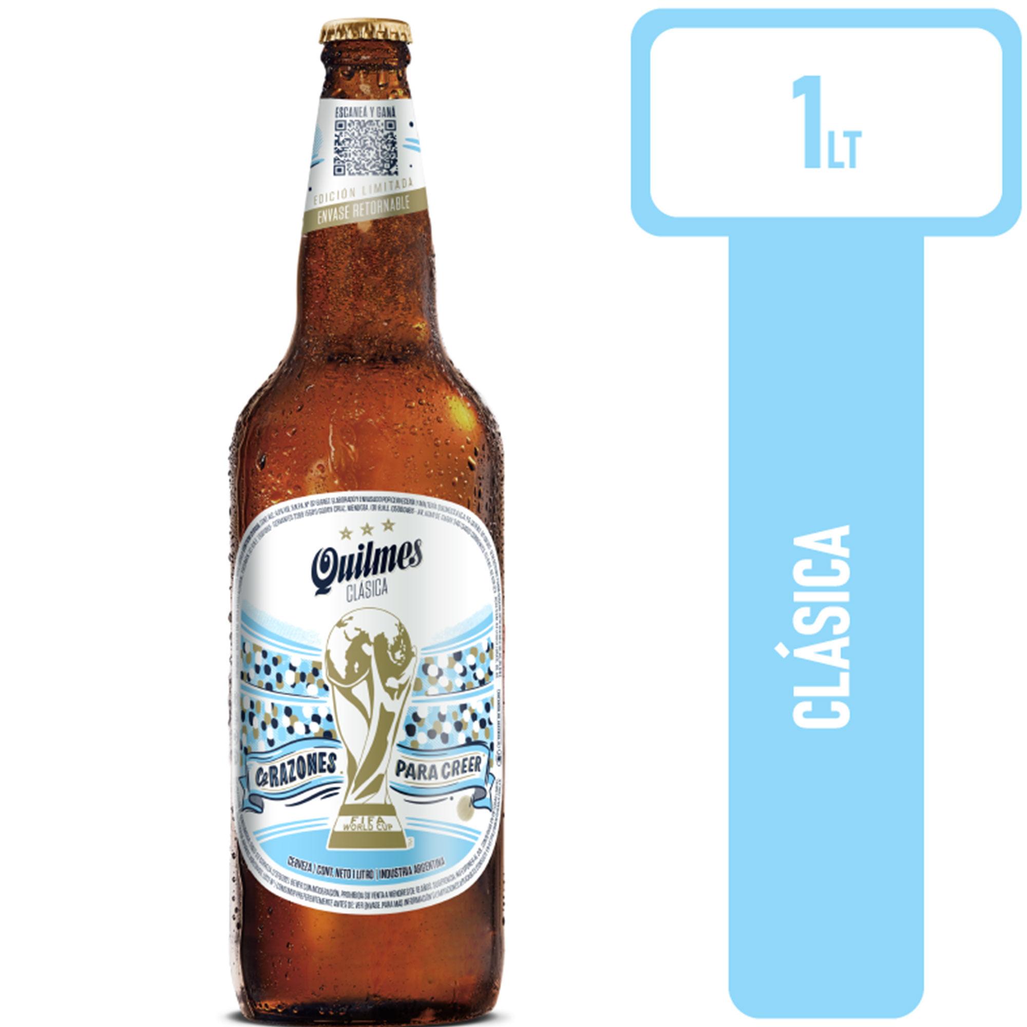 CERVEZA QUILMES CRISTAL RET x 1L