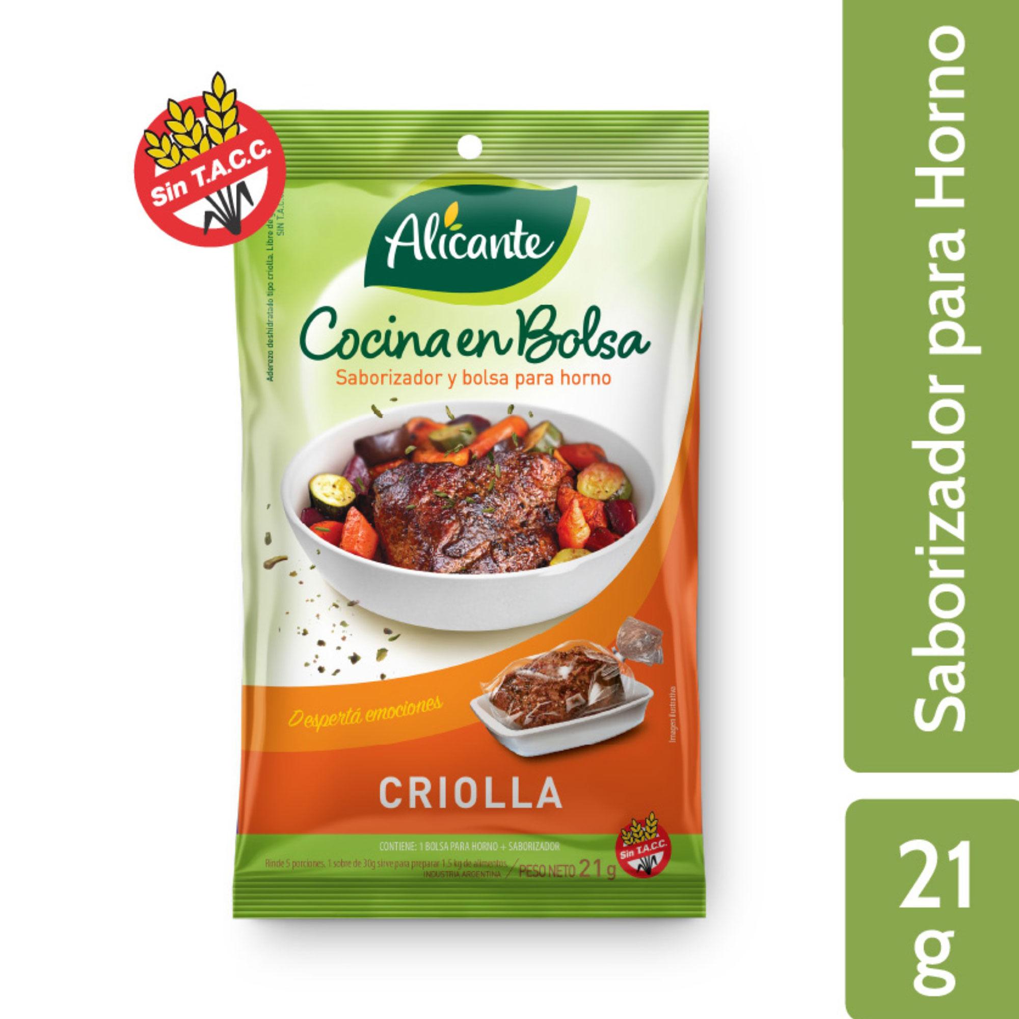 COCINA EN BOLSA CRIOLLA ALICANTE x 30g
