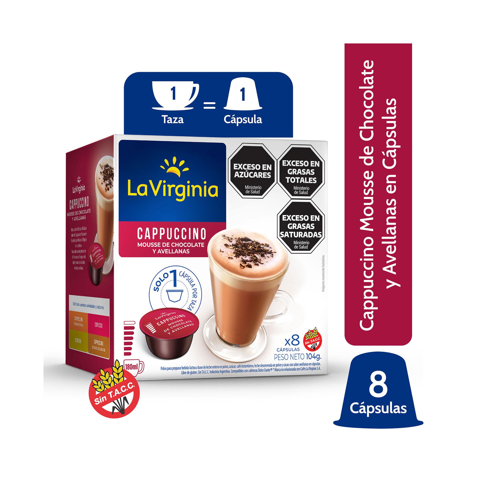 LA VIRGINIA CAPPUCCINO MOUSE CHO Y AV CAPSULAS x 8u