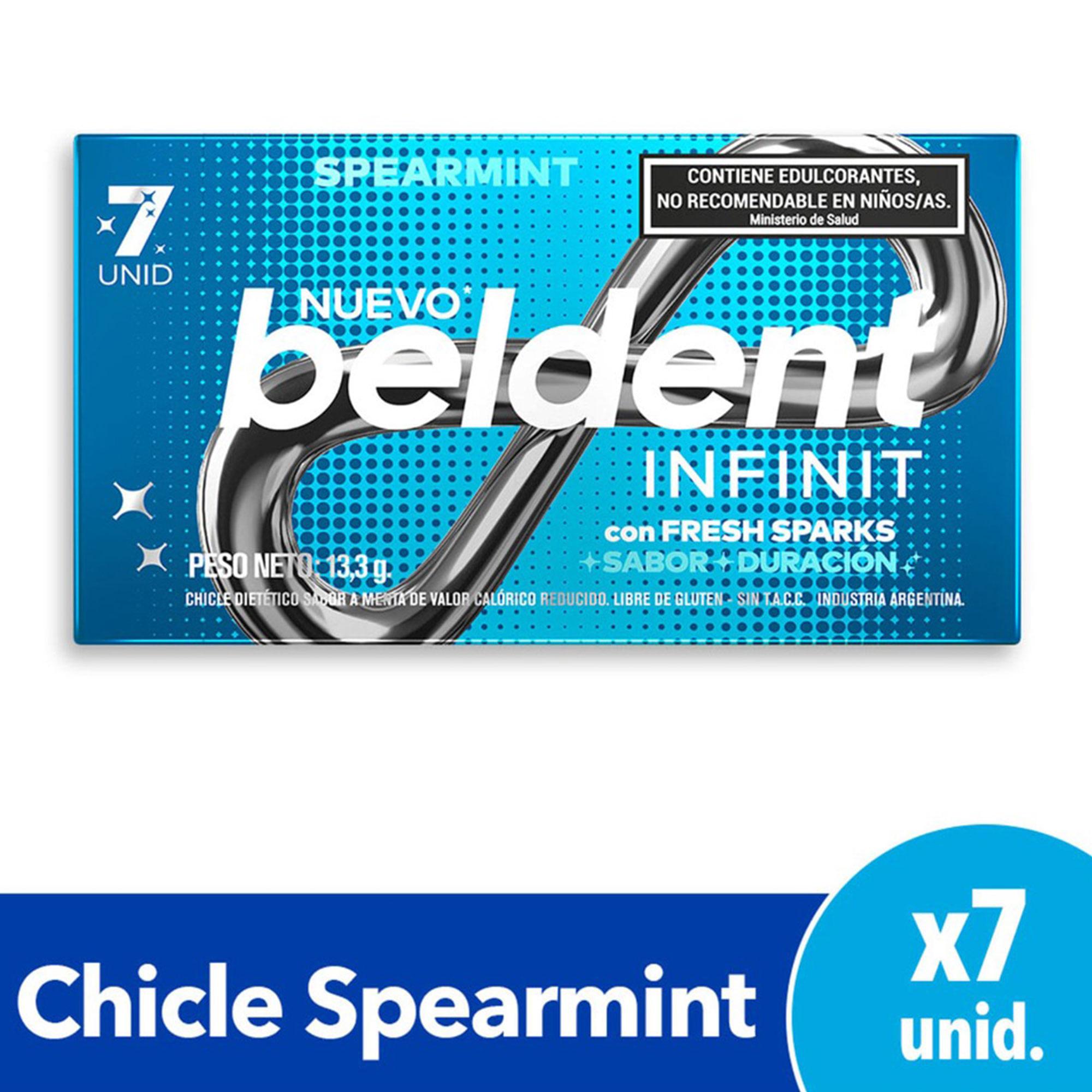 CHICLE BELDENT INFINIT SPEARMINT x 7u