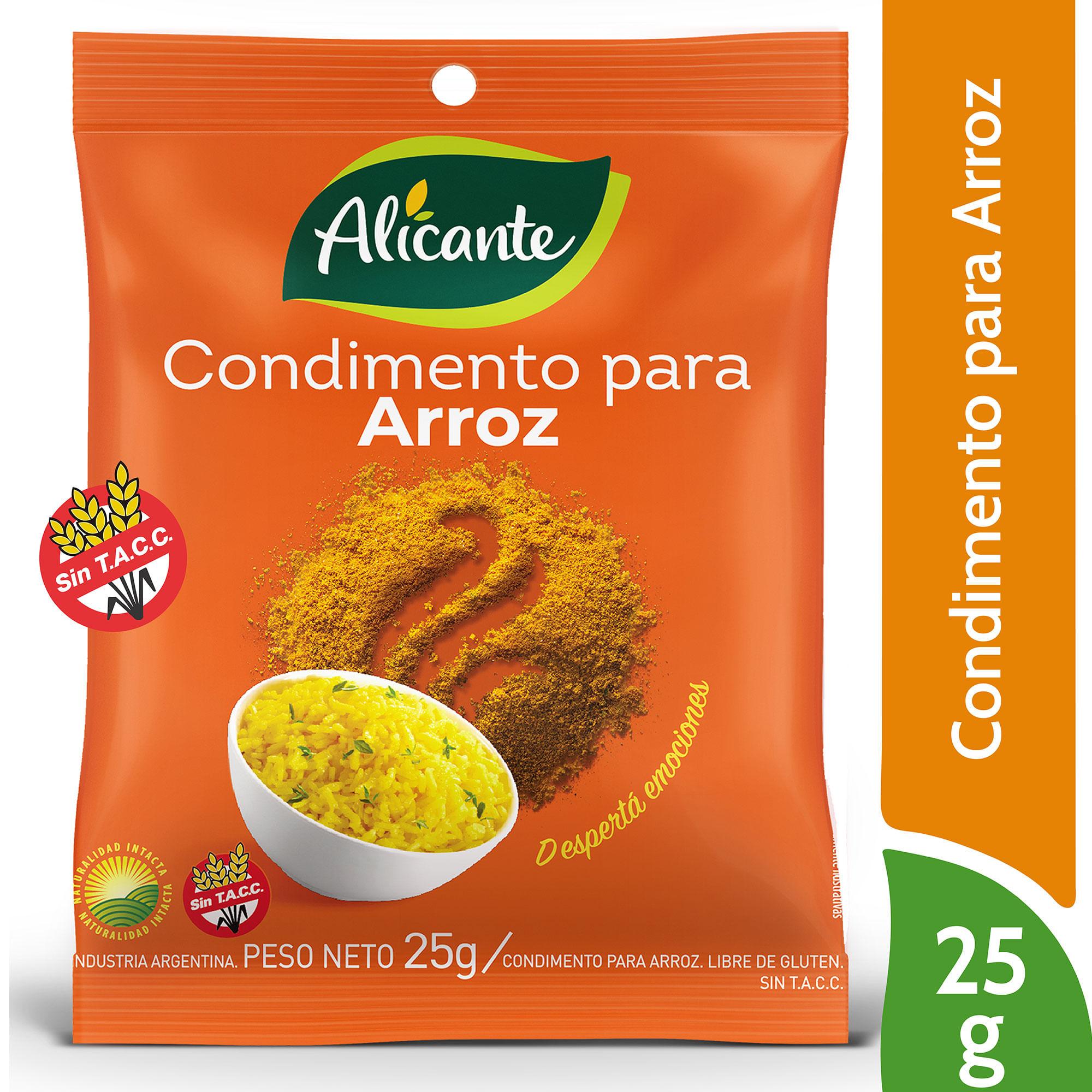 CONDIMENTO PARA ARROZ ALICANTE SIN TACC x 25g