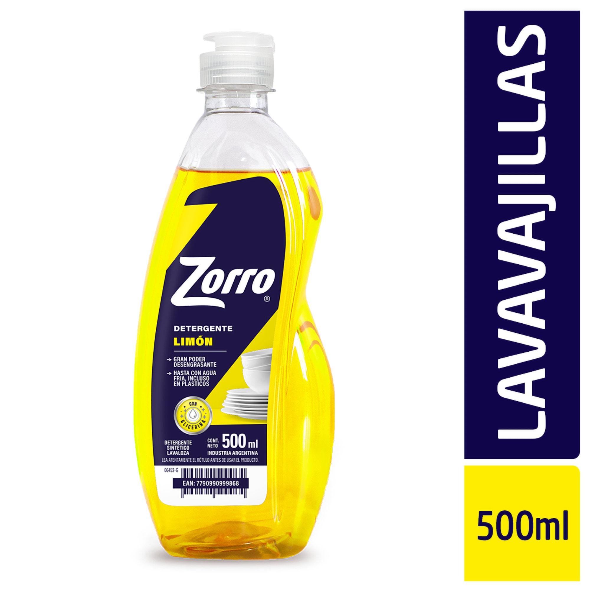 DETERGENTE LIMON BOT ZORRO 500ml