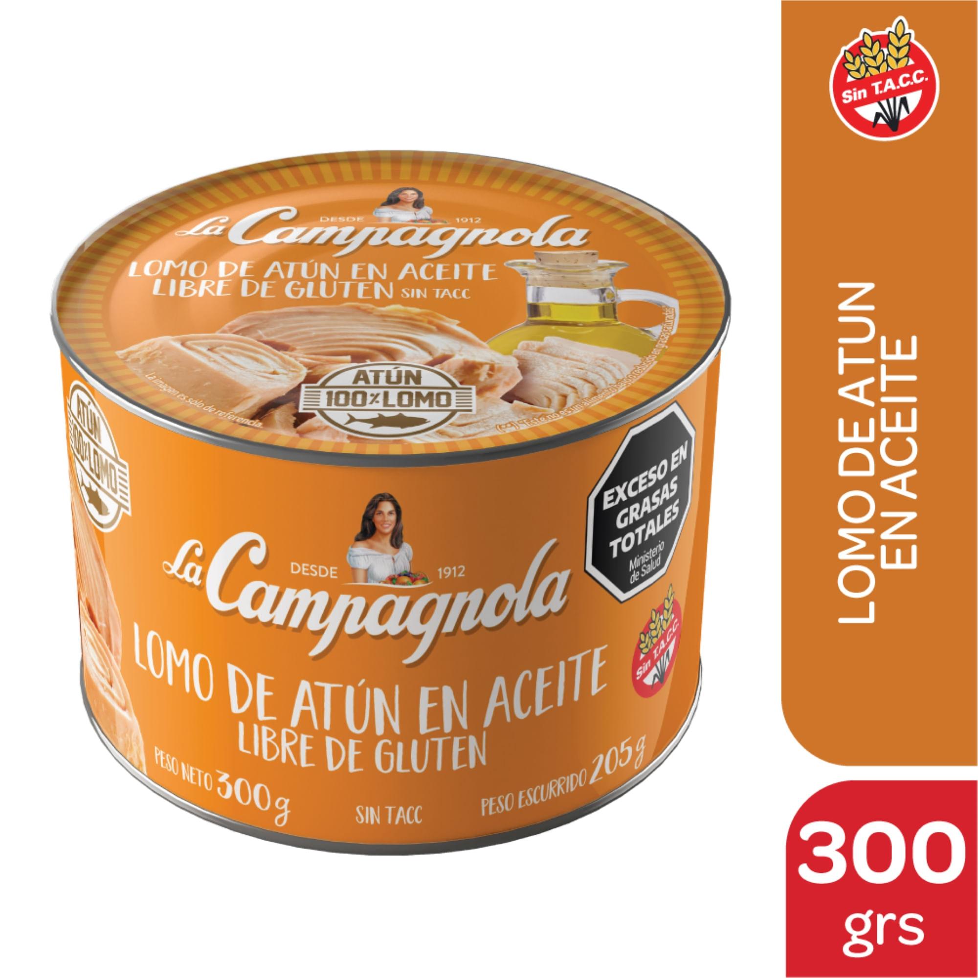 LOMO DE ATUN ACEITE LA CAMPAGNOLA x300grs